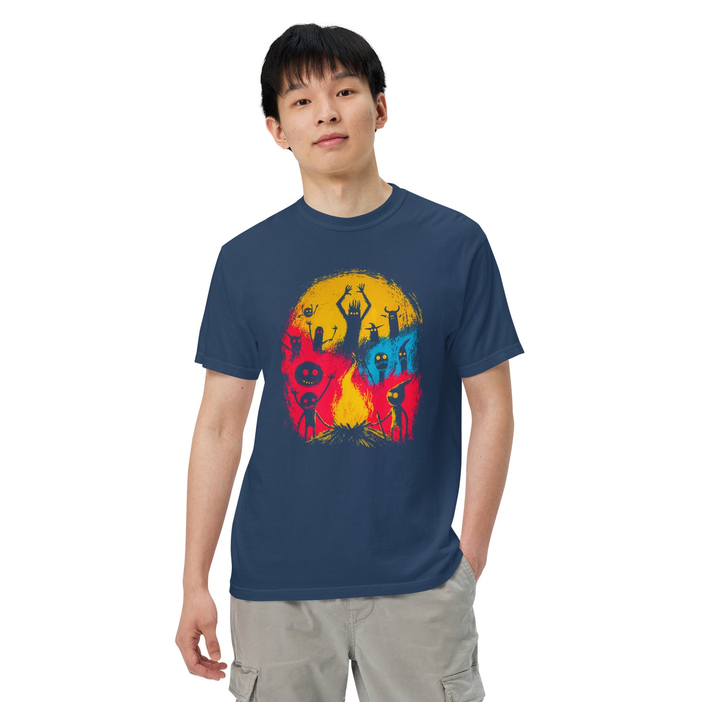 Halloween-Kollektion 2024 - No. 01 - Schweres textilgefärbtes Unisex-T-Shirt - in 3 Farben