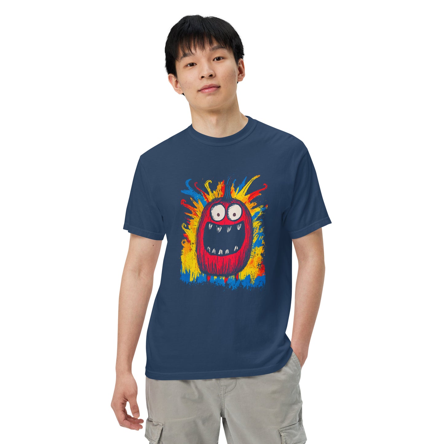 Halloween-Kollektion 2024 - No. 11 - Schweres textilgefärbtes Unisex-T-Shirt - in 3 Farben