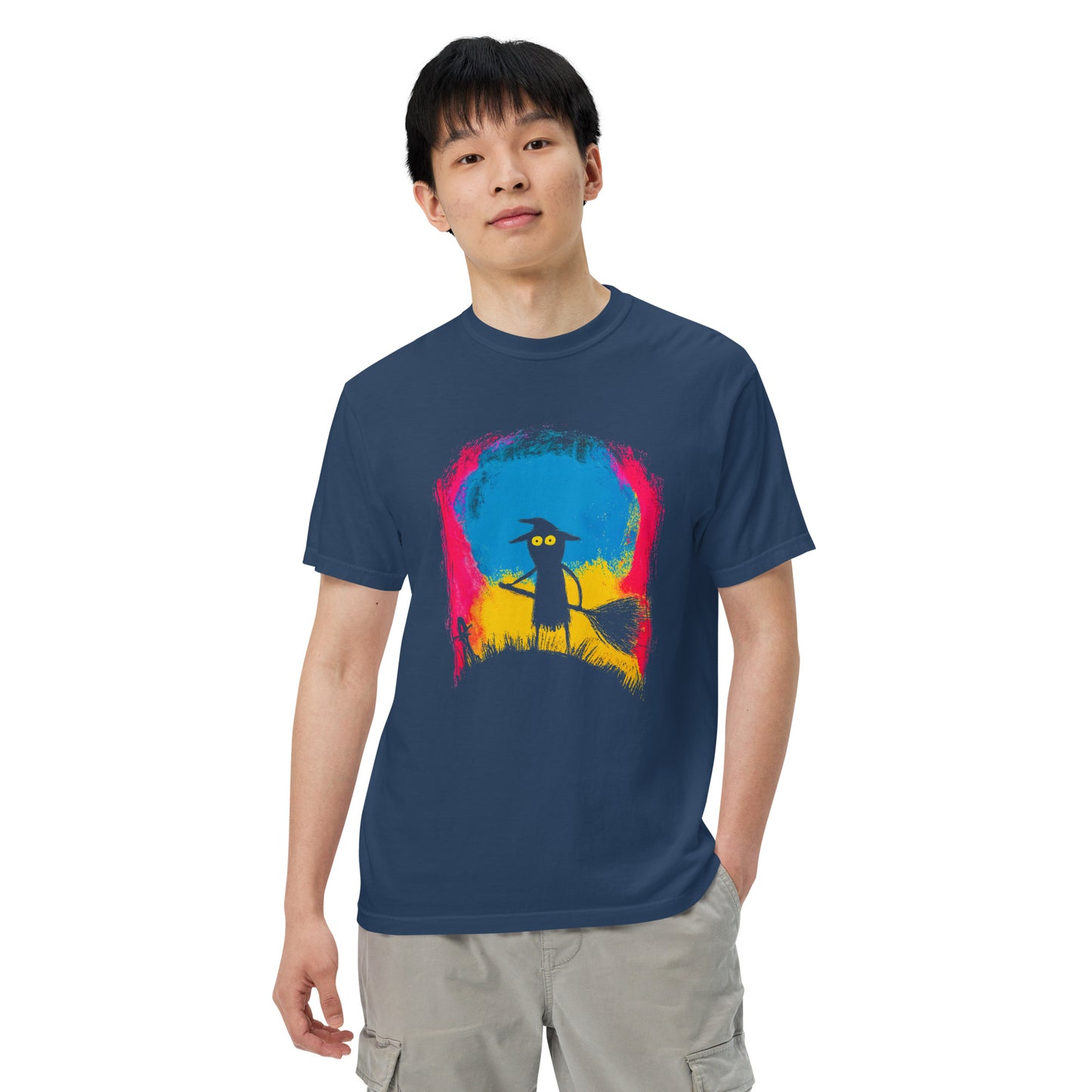Halloween-Kollektion 2024 - No. 12 - Schweres textilgefärbtes Unisex-T-Shirt - in 3 Farben