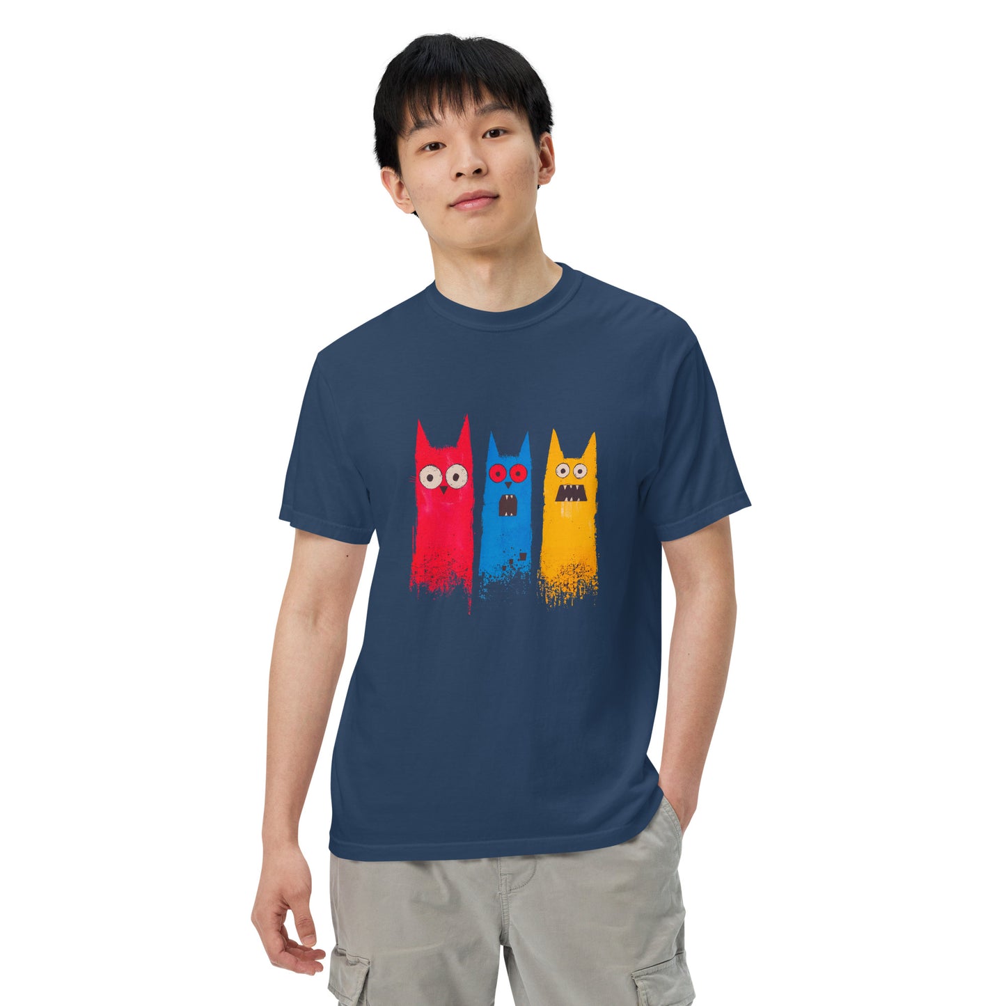 Halloween-Kollektion 2024 - No. 16 - Schweres textilgefärbtes Unisex-T-Shirt - in 3 Farben