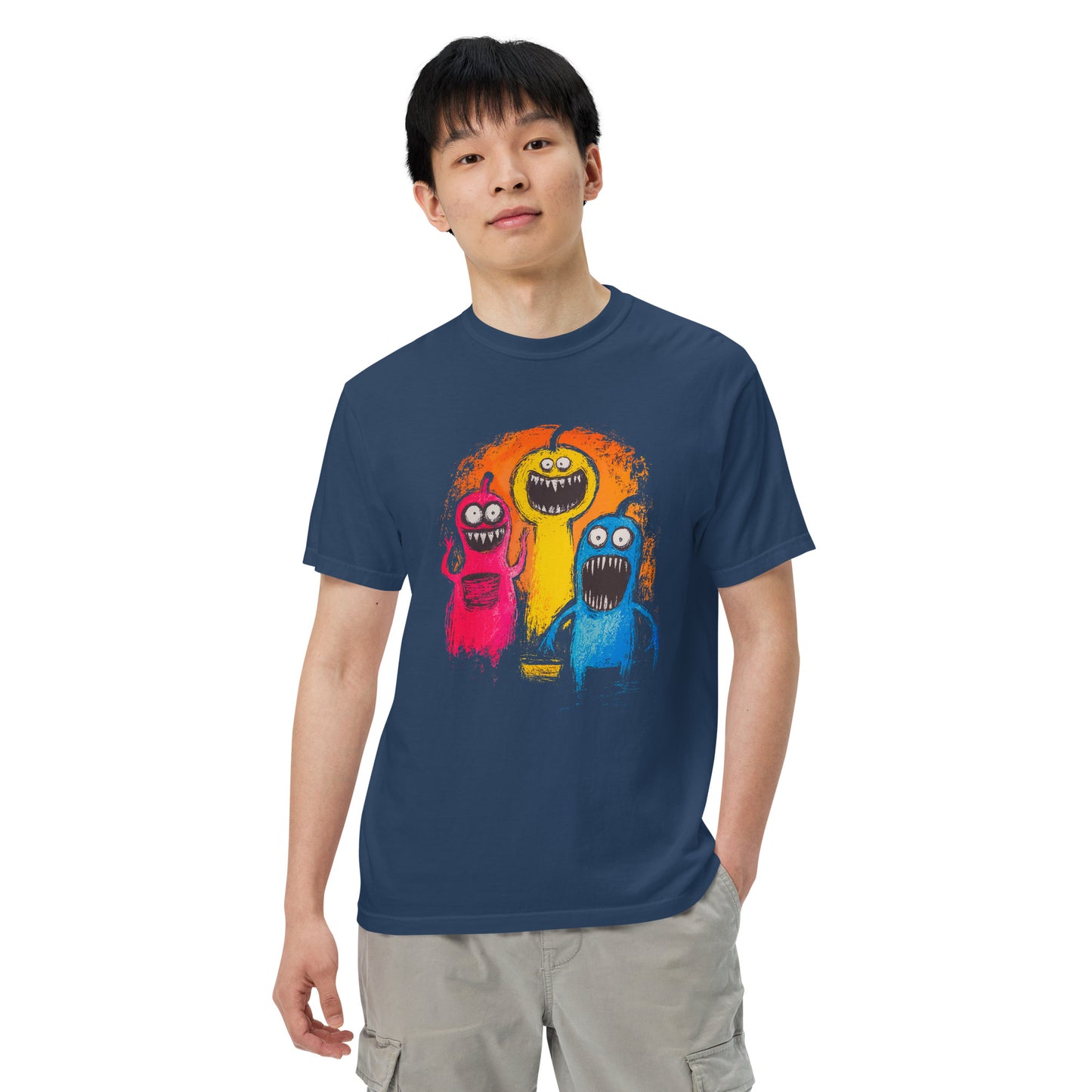 Halloween-Kollektion 2024 - No. 20 - Schweres textilgefärbtes Unisex-T-Shirt - in 3 Farben