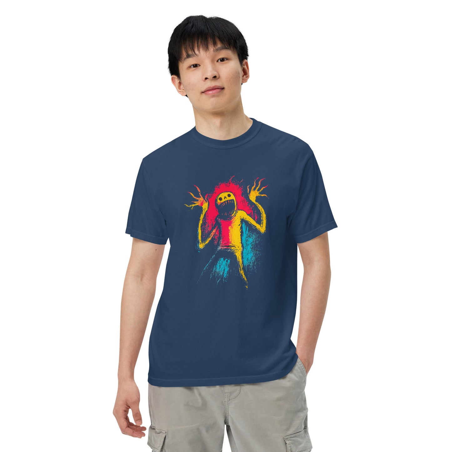 Halloween-Kollektion 2024 - No. 26 - Schweres textilgefärbtes Unisex-T-Shirt - in 3 Farben