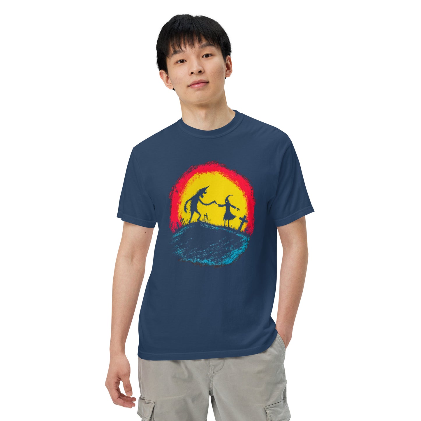 Halloween-Kollektion 2024 - No. 31 - Schweres textilgefärbtes Unisex-T-Shirt - in 3 Farben