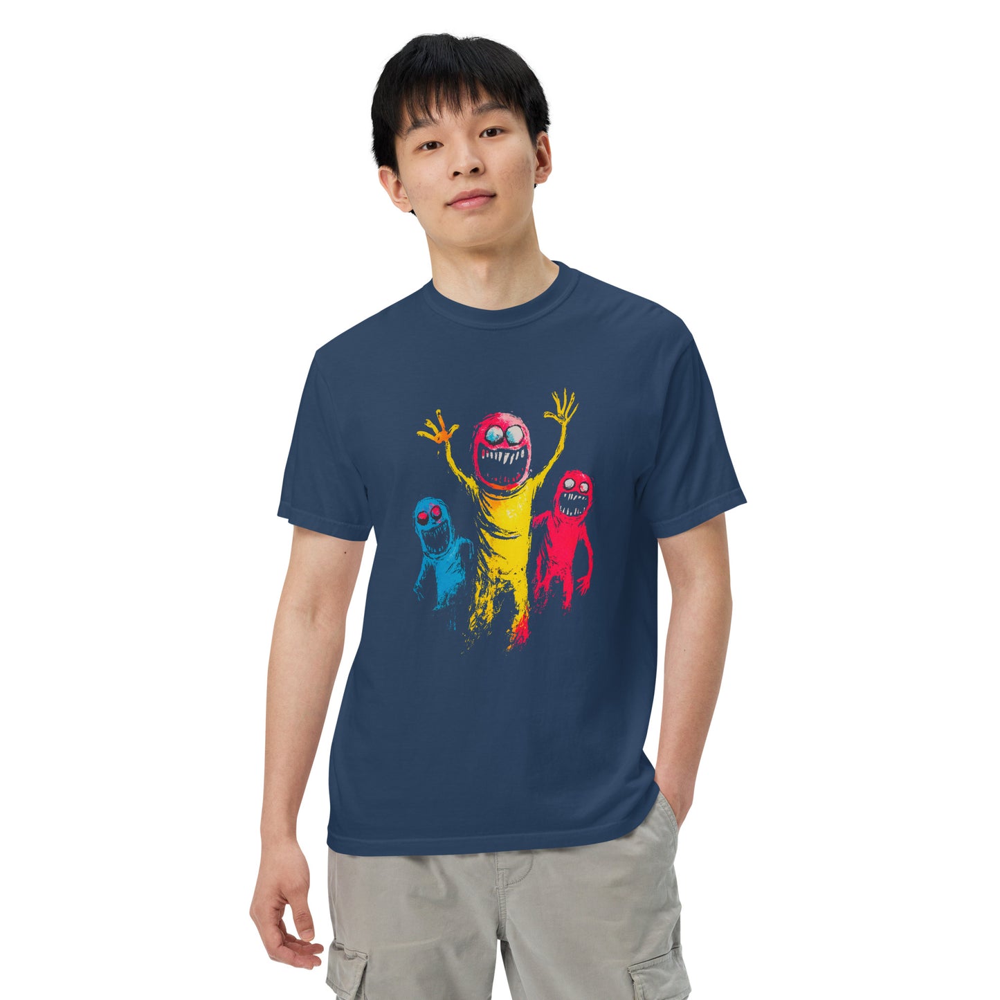 Halloween-Kollektion 2024 - No. 34 - Schweres textilgefärbtes Unisex-T-Shirt - in 3 Farben