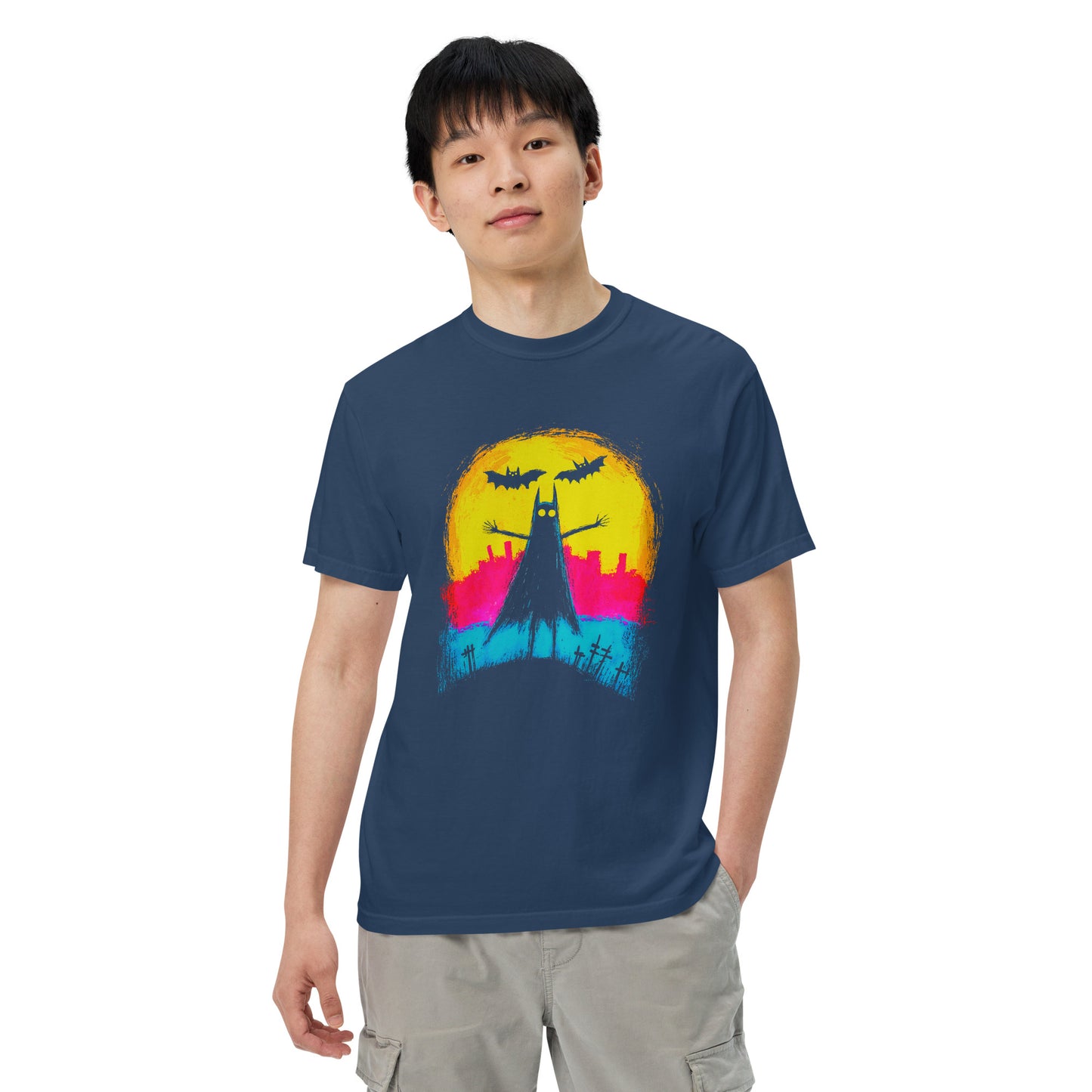 Halloween-Kollektion 2024 - No. 35 - Schweres textilgefärbtes Unisex-T-Shirt - in 3 Farben