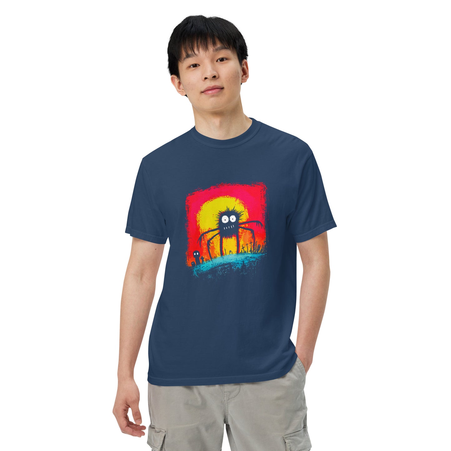Halloween-Kollektion 2024 - No. 41 - Schweres textilgefärbtes Unisex-T-Shirt - in 3 Farben