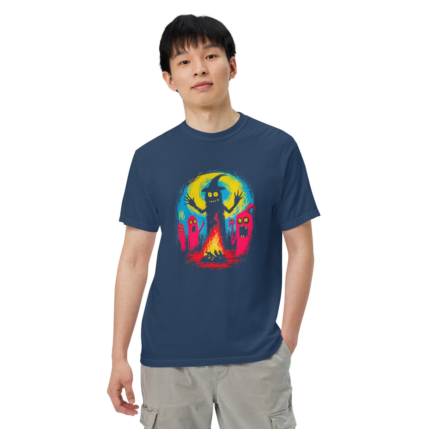 Halloween-Kollektion 2024 - No. 03 - Schweres textilgefärbtes Unisex-T-Shirt - in 3 Farben