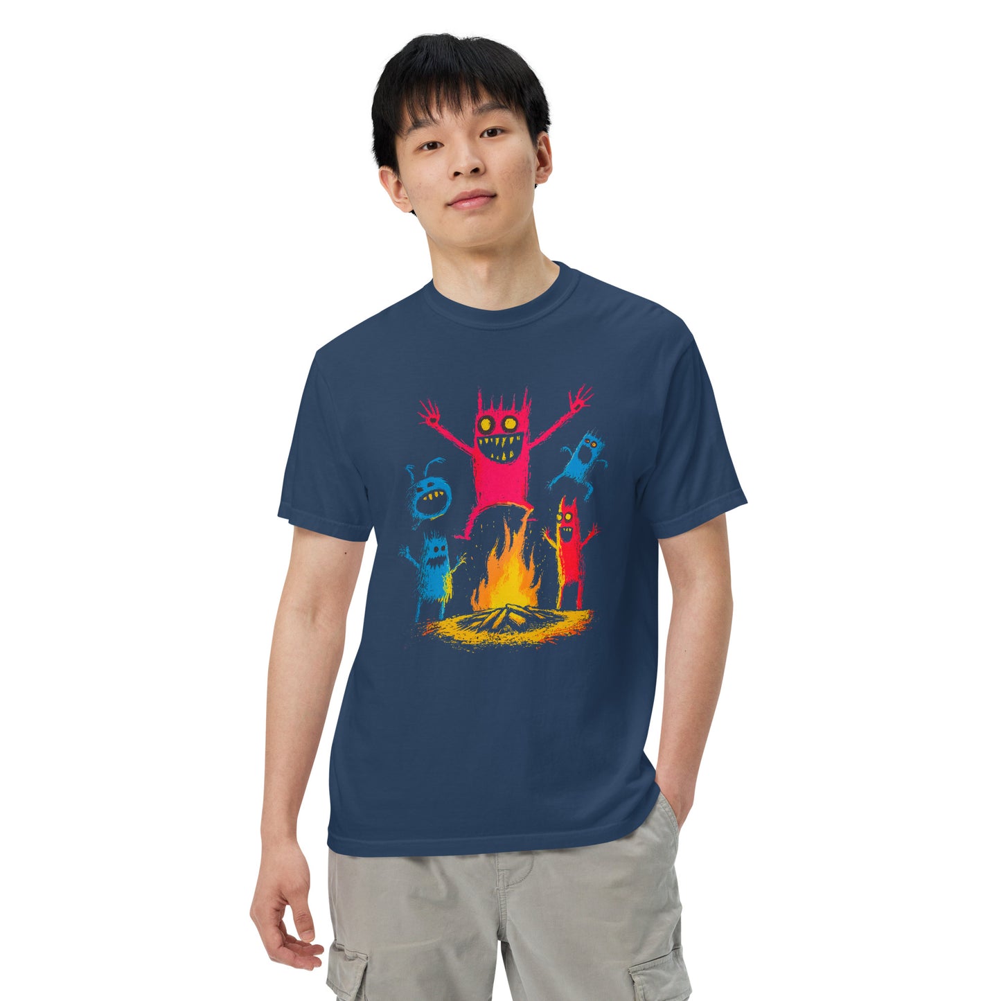 Halloween-Kollektion 2024 - No. 40 - Schweres textilgefärbtes Unisex-T-Shirt - in 3 Farben