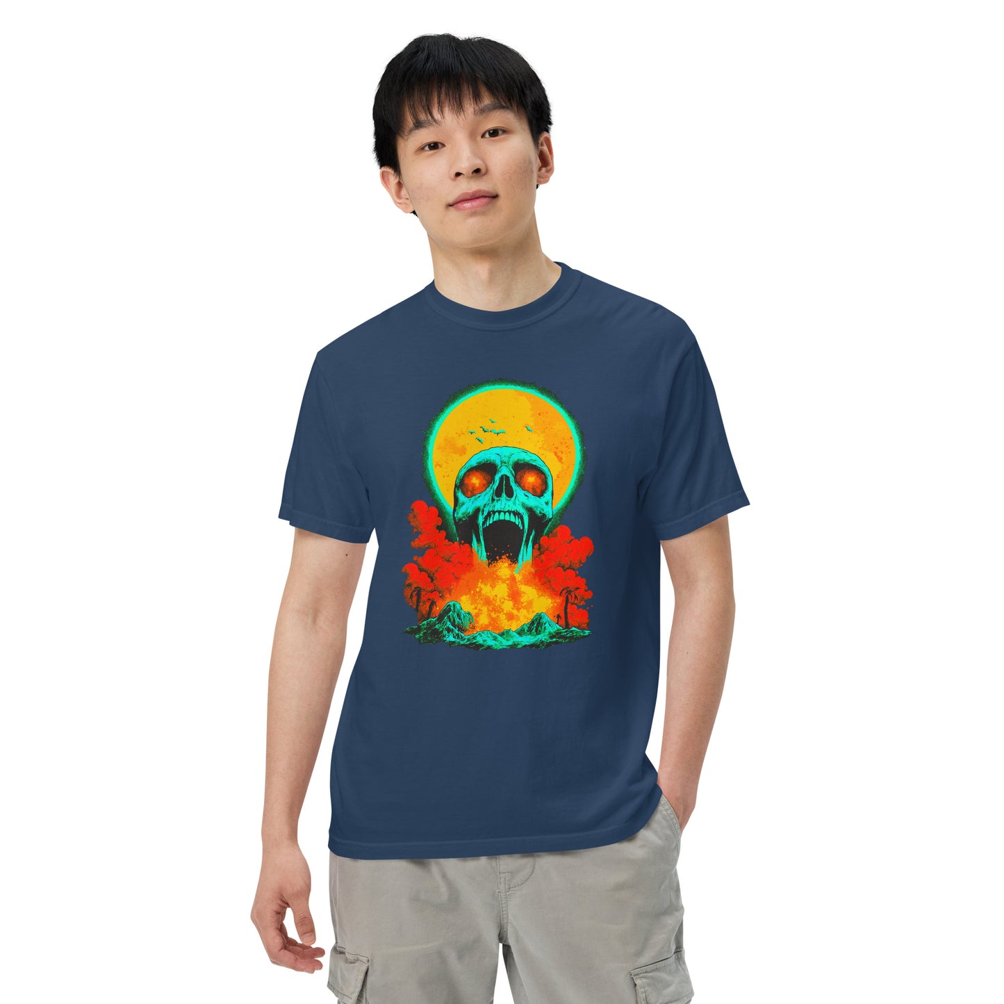 NEON Halloween-Kollektion 2024 - No. 05 - Schweres textilgefärbtes Unisex-T-Shirt - in 6 Farben