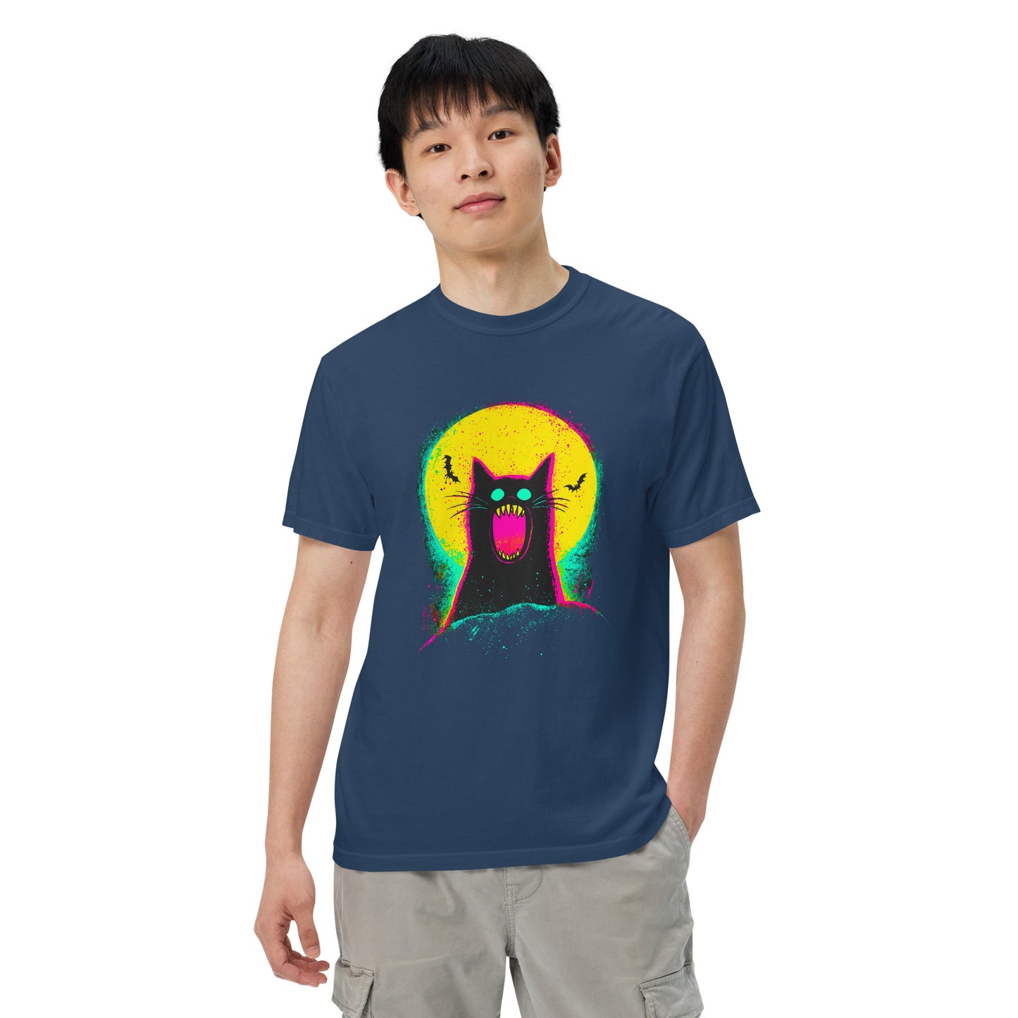 NEON Halloween-Kollektion 2024 - No. 09 - Schweres textilgefärbtes Unisex-T-Shirt - in 6 Farben