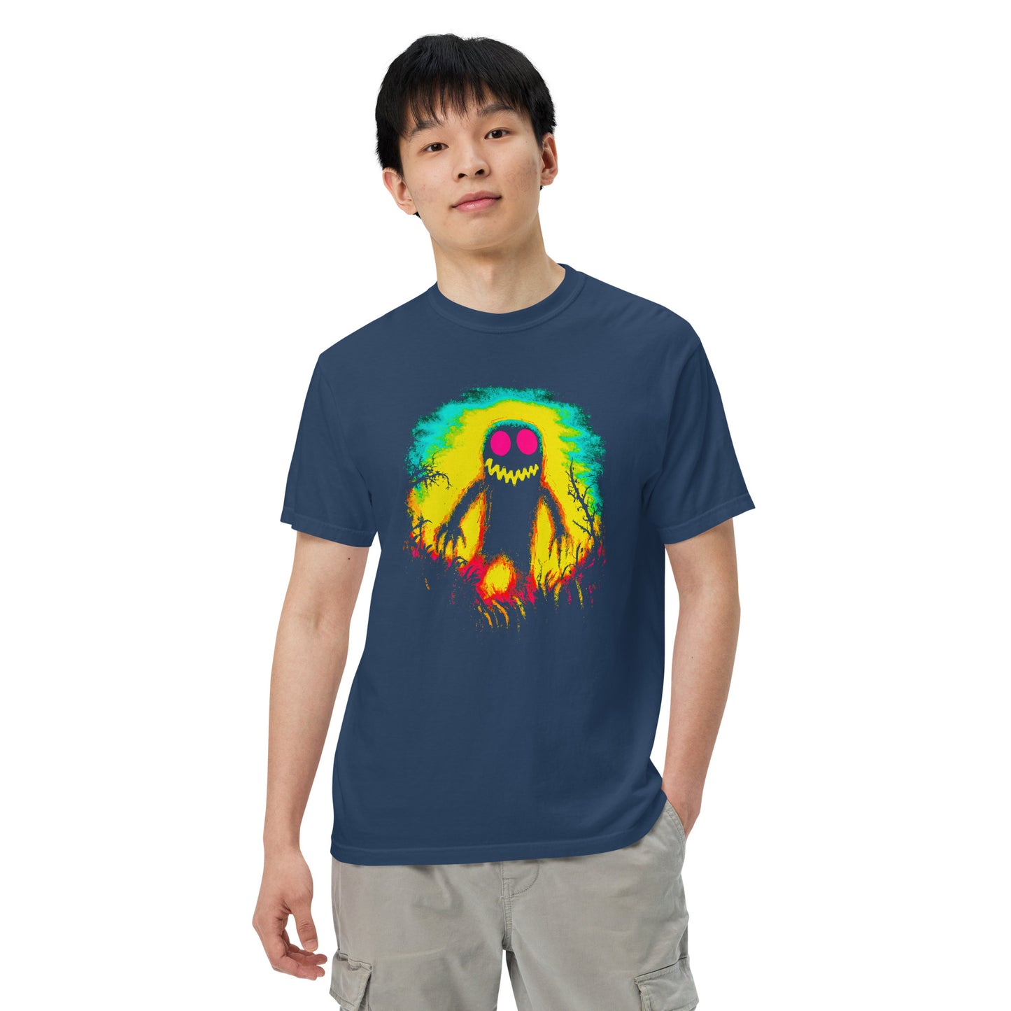 NEON Halloween-Kollektion 2024 - No. 10 - Schweres textilgefärbtes Unisex-T-Shirt - in 4 Farben