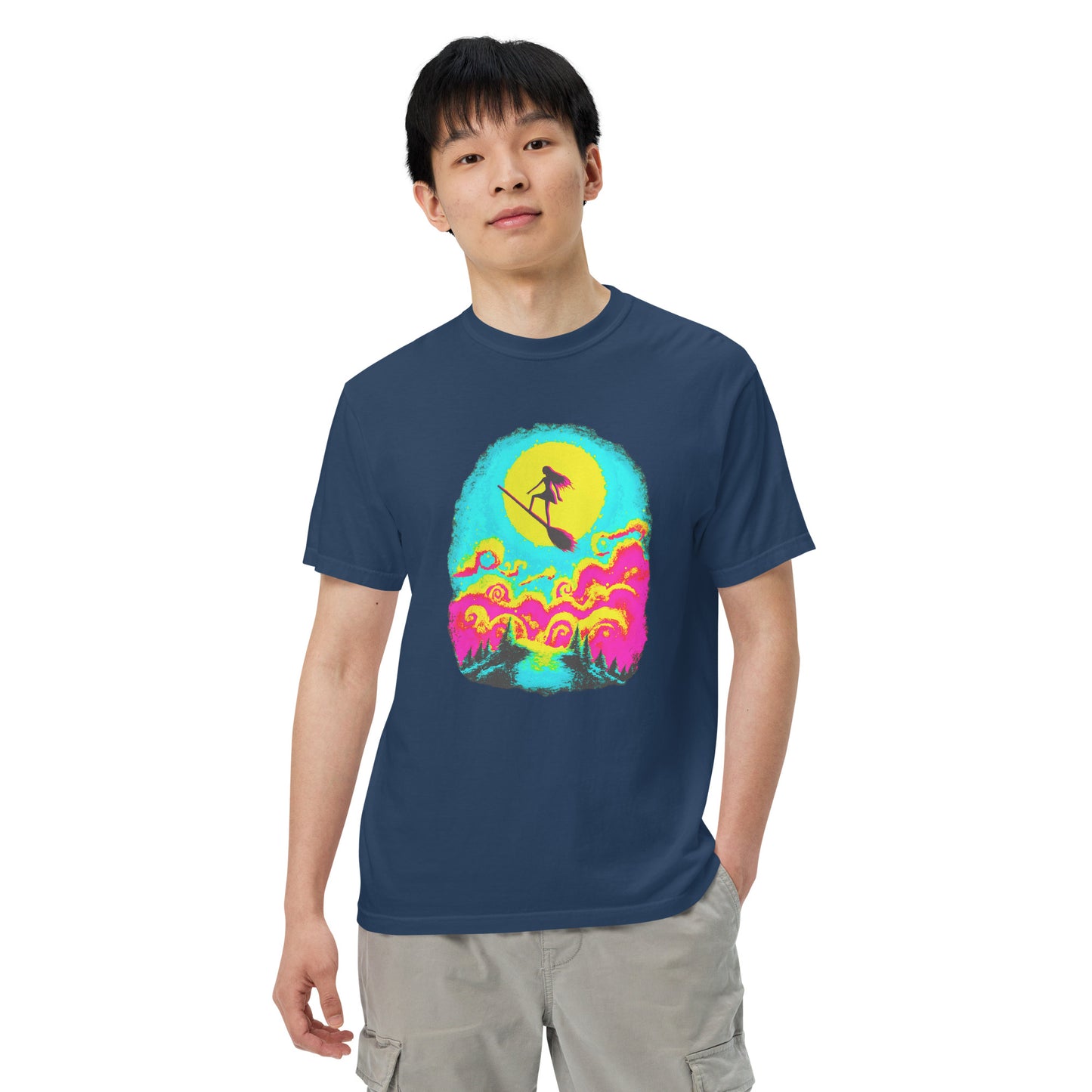 NEON Halloween-Kollektion 2024 - No. 11 - Schweres textilgefärbtes Unisex-T-Shirt - in 6 Farben