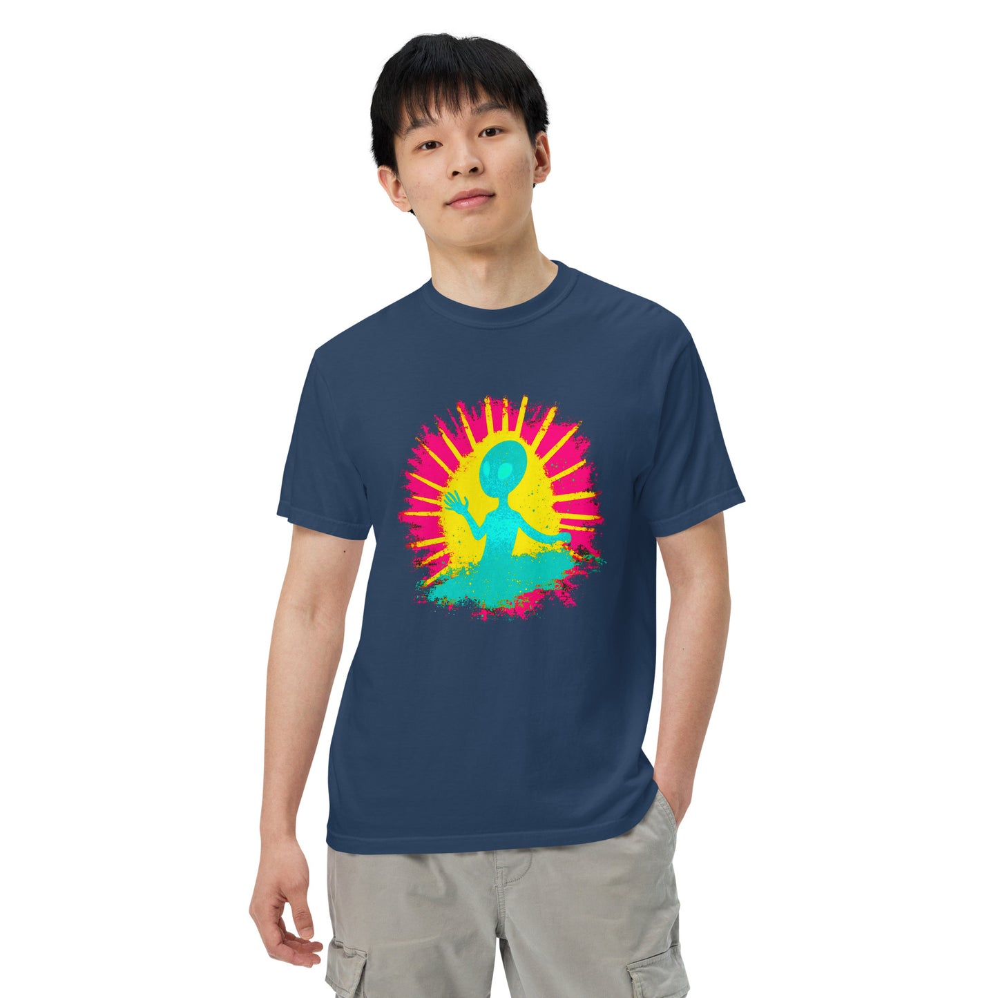 NEON Halloween-Kollektion 2024 - No. 12 - Schweres textilgefärbtes Unisex-T-Shirt - in 6 Farben