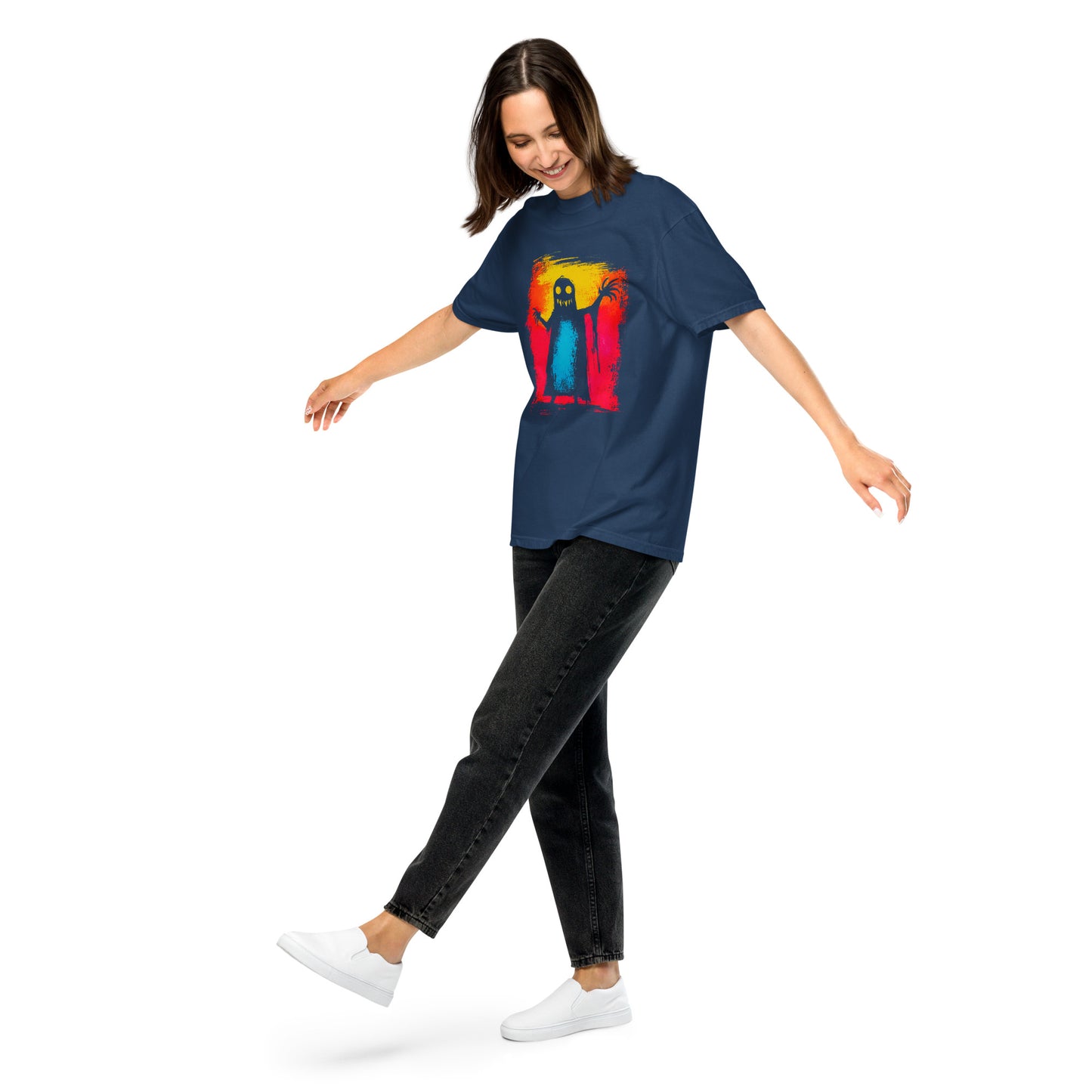 Halloween-Kollektion 2024 - No. 10 - Schweres textilgefärbtes Unisex-T-Shirt - in 3 Farben