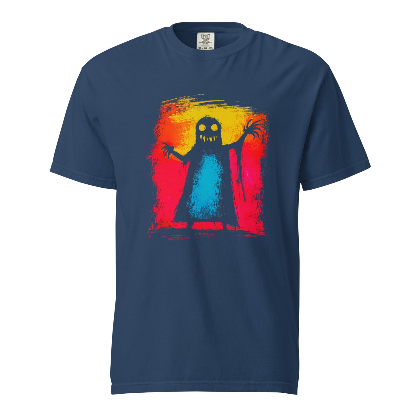 Halloween-Kollektion 2024 - No. 10 - Schweres textilgefärbtes Unisex-T-Shirt - in 3 Farben