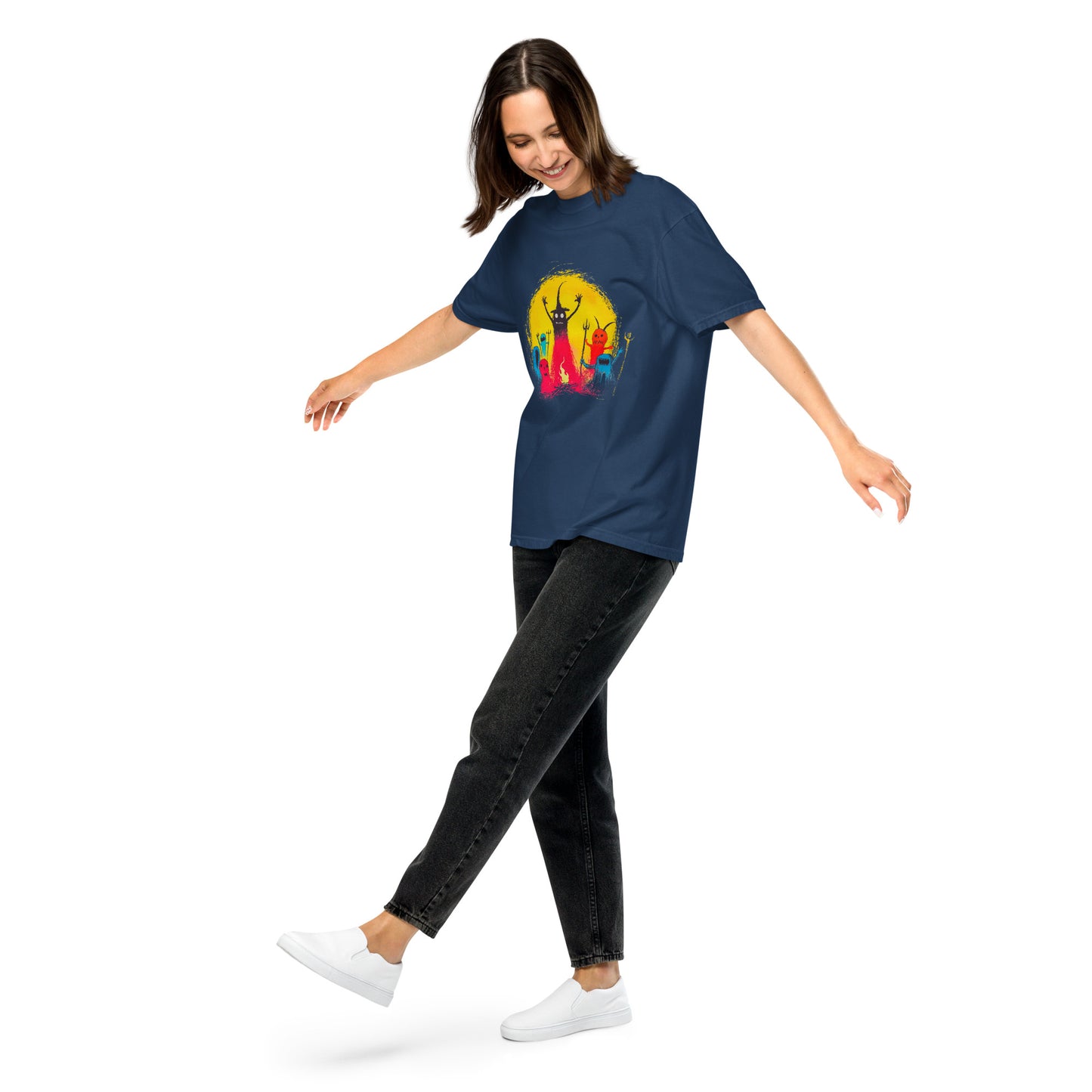 Halloween-Kollektion 2024 - No. 15 - Schweres textilgefärbtes Unisex-T-Shirt - in 3 Farben