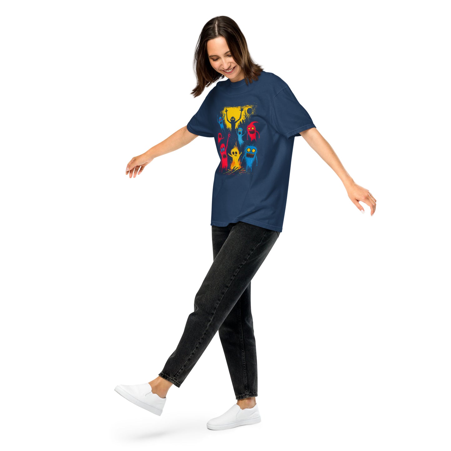 Halloween-Kollektion 2024 - No. 19 - Schweres textilgefärbtes Unisex-T-Shirt - in 3 Farben