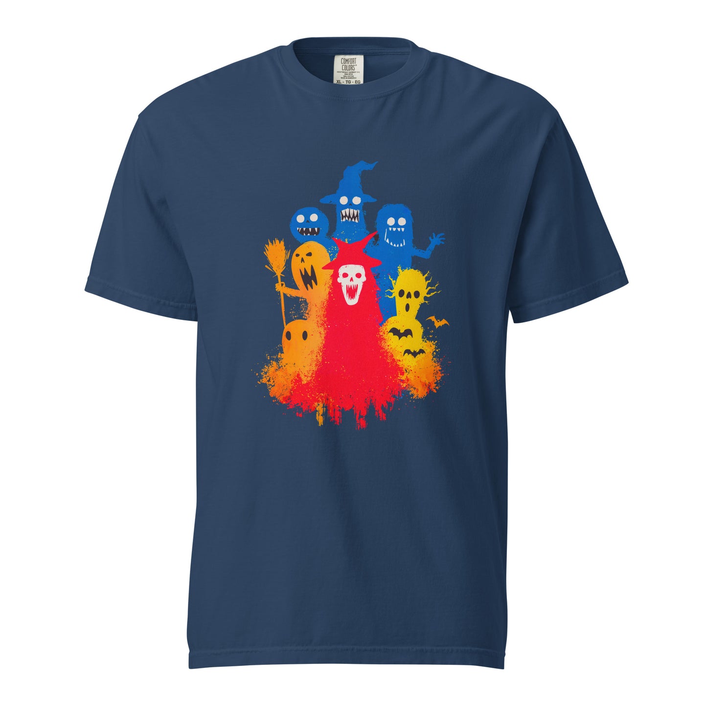 Halloween-Kollektion 2024 - No. 25 - Schweres textilgefärbtes Unisex-T-Shirt - in 3 Farben
