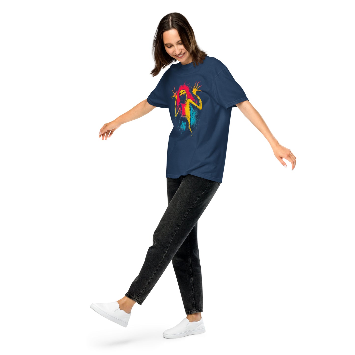 Halloween-Kollektion 2024 - No. 26 - Schweres textilgefärbtes Unisex-T-Shirt - in 3 Farben