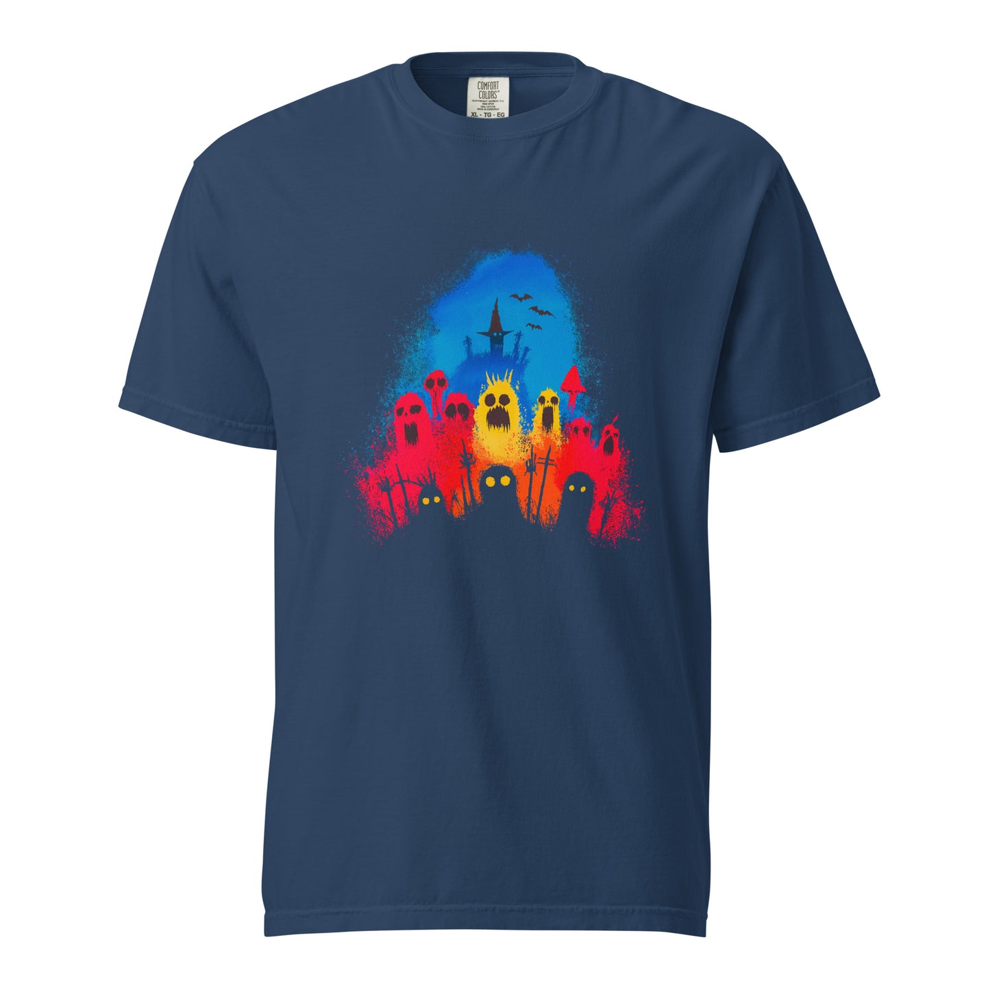 Halloween-Kollektion 2024 - No. 29 - Schweres textilgefärbtes Unisex-T-Shirt - in 3 Farben