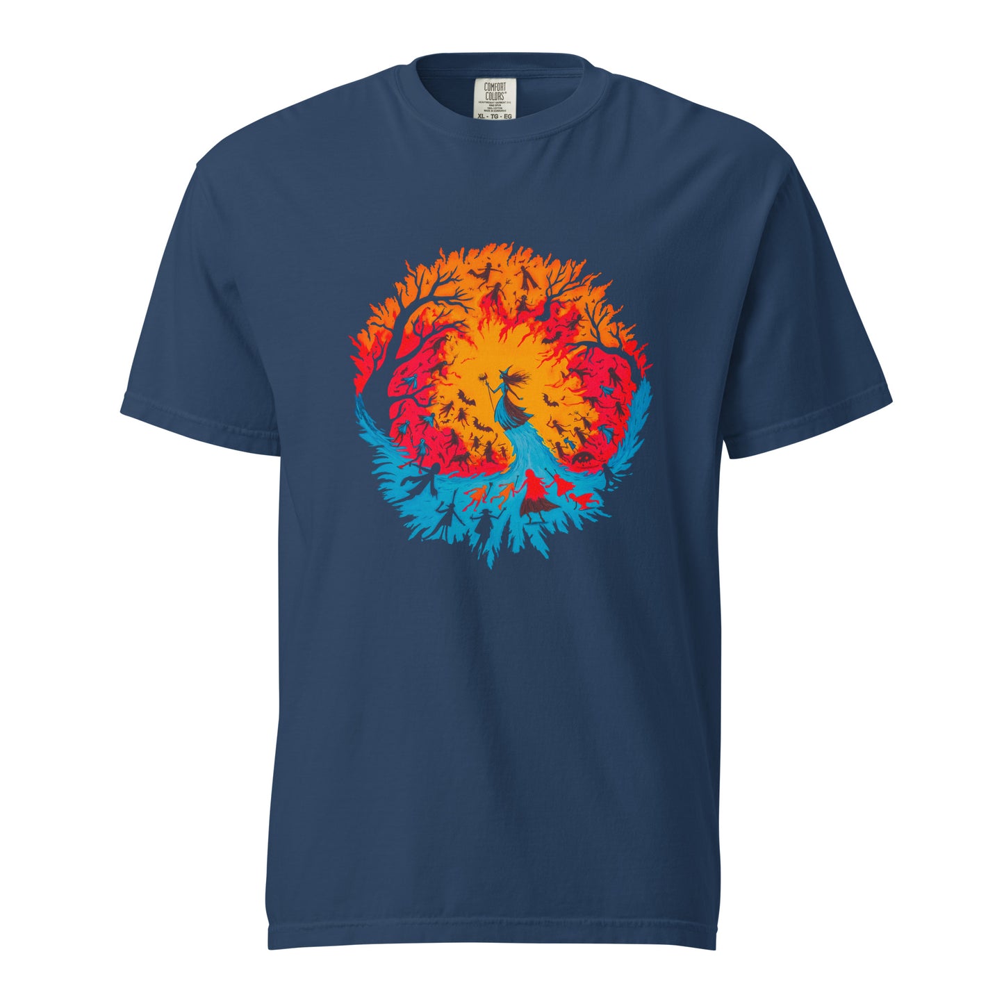 Halloween-Kollektion 2024 - No. B 1 - Schweres textilgefärbtes Unisex-T-Shirt - in 6 Farben