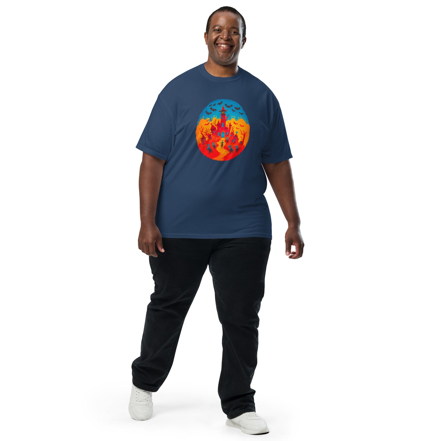 Halloween-Kollektion 2024 - No. B 2 - Schweres textilgefärbtes Unisex-T-Shirt - in 6 Farben