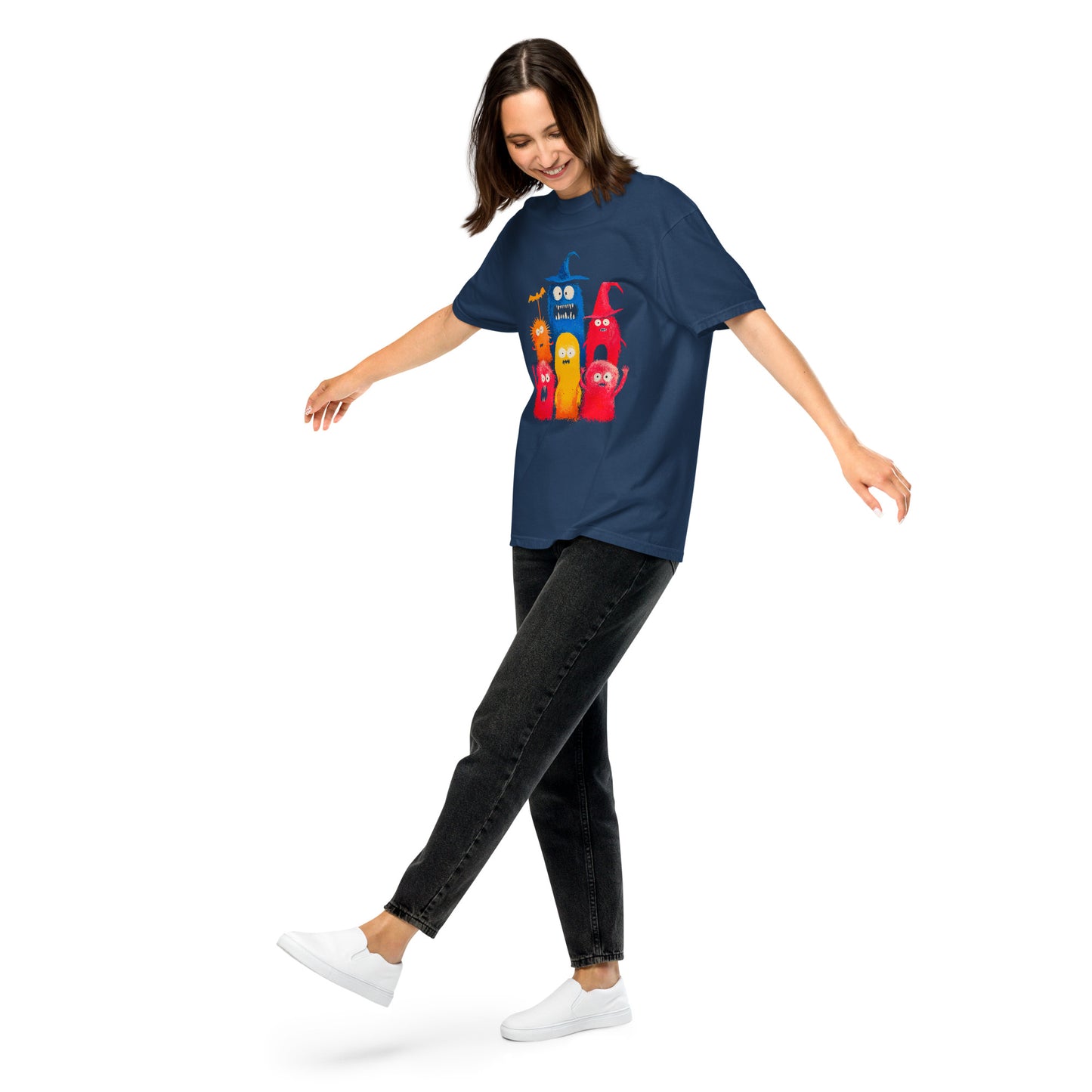Halloween-Kollektion 2024 - No. 43 - Schweres textilgefärbtes Unisex-T-Shirt - in 3 Farben