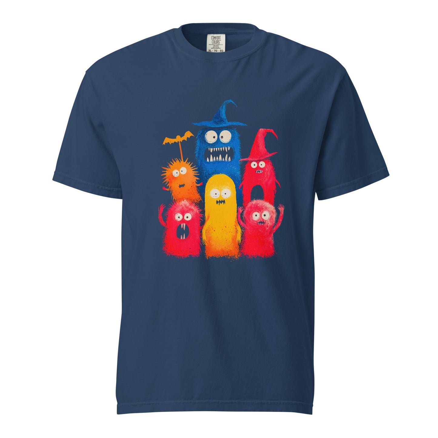 Halloween-Kollektion 2024 - No. 43 - Schweres textilgefärbtes Unisex-T-Shirt - in 3 Farben