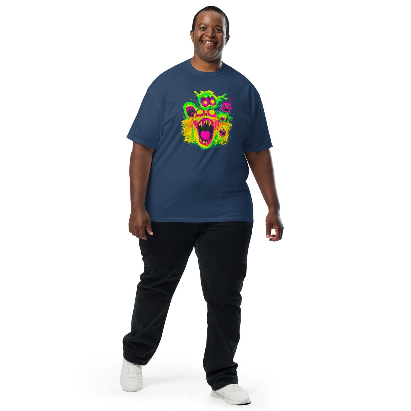 NEON Halloween-Kollektion 2024 - No. 02 - Schweres textilgefärbtes Unisex-T-Shirt - in 4 Farben