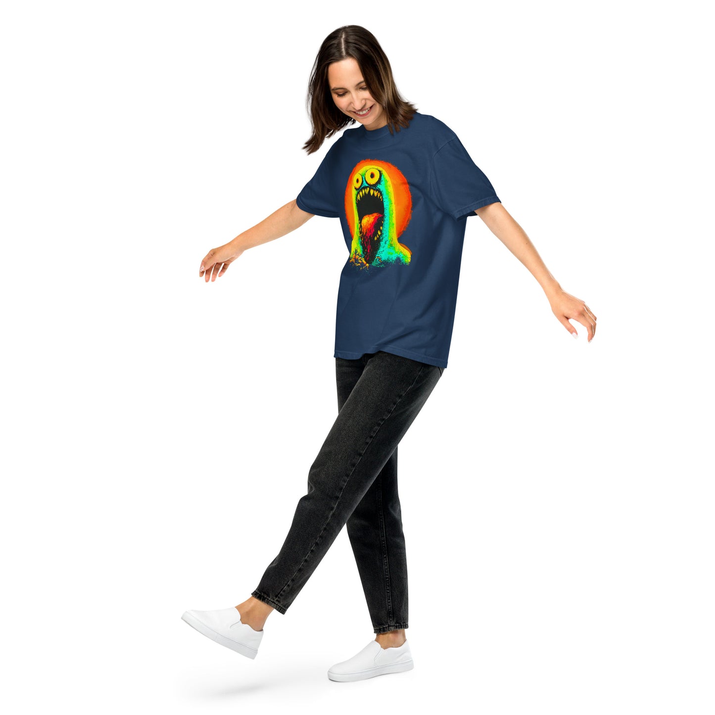 NEON Halloween-Kollektion 2024 - No. 06 - Schweres textilgefärbtes Unisex-T-Shirt - in 6 Farben