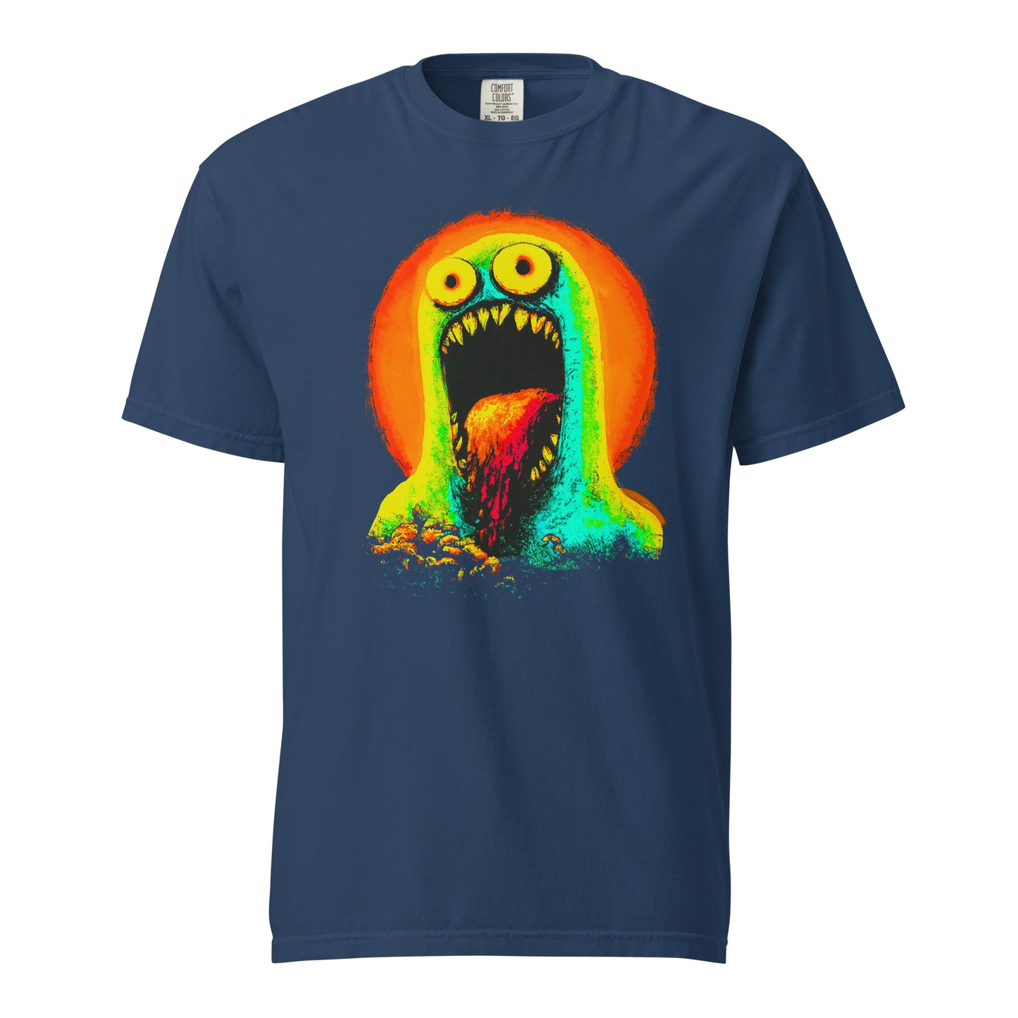 NEON Halloween-Kollektion 2024 - No. 06 - Schweres textilgefärbtes Unisex-T-Shirt - in 6 Farben