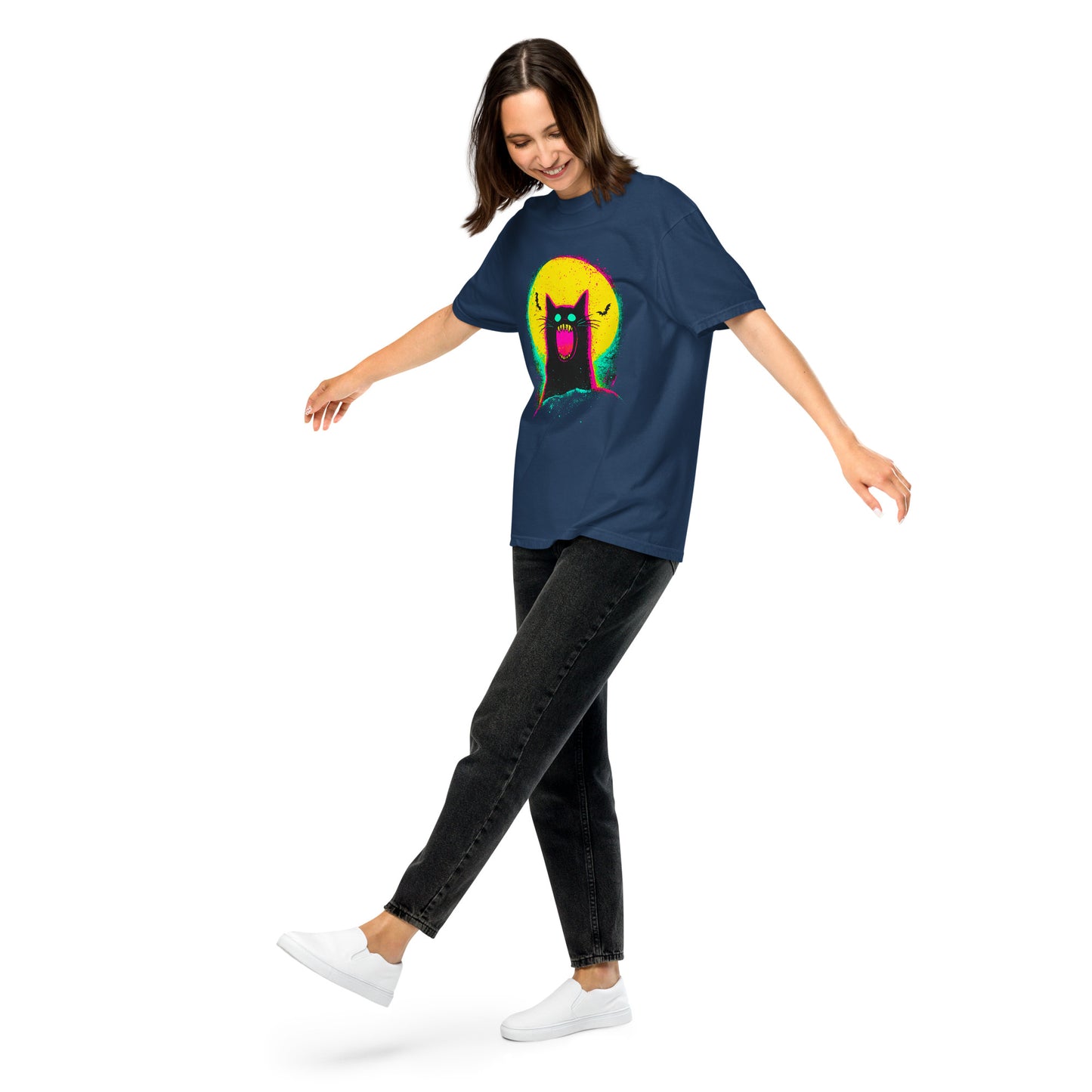 NEON Halloween-Kollektion 2024 - No. 09 - Schweres textilgefärbtes Unisex-T-Shirt - in 6 Farben