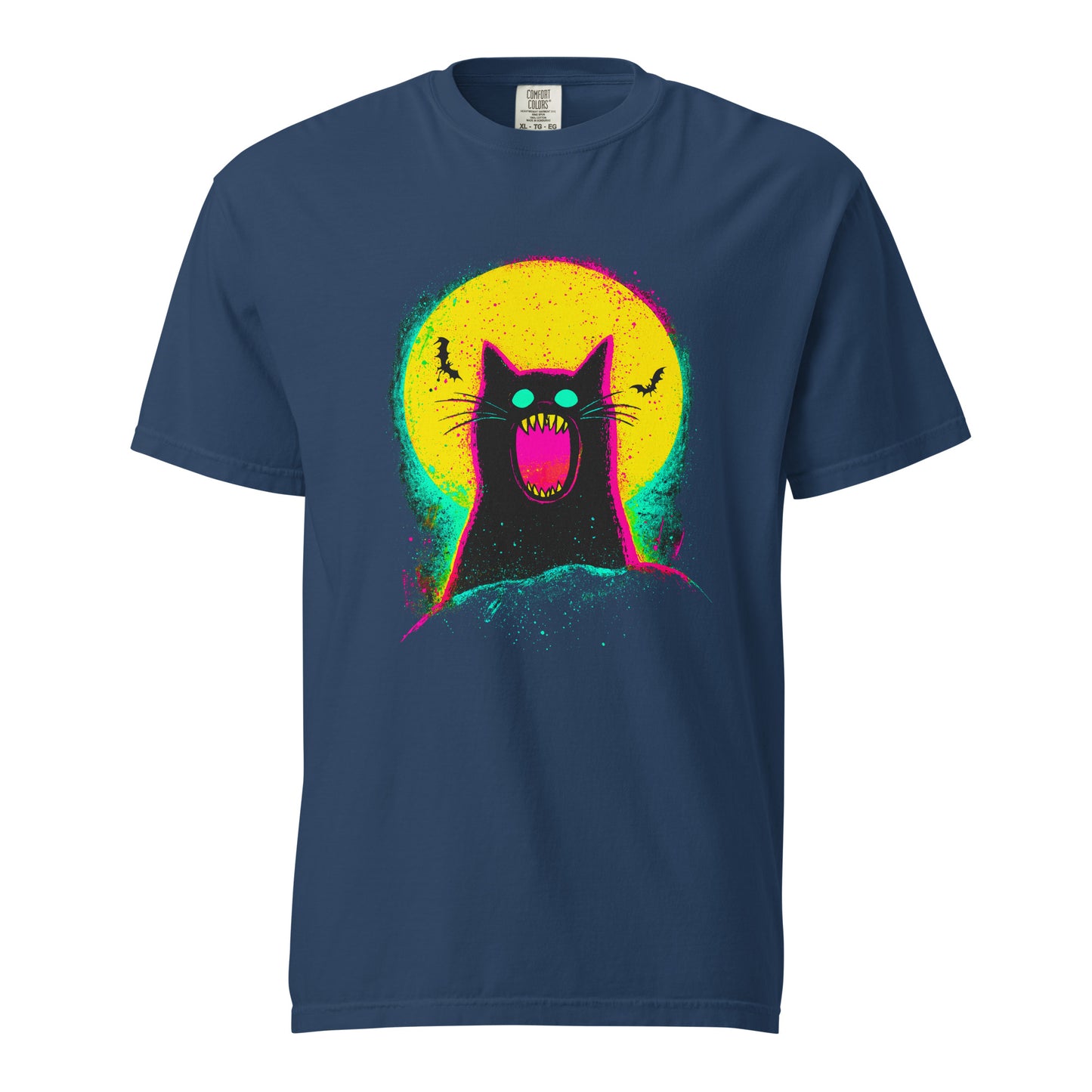 NEON Halloween-Kollektion 2024 - No. 09 - Schweres textilgefärbtes Unisex-T-Shirt - in 6 Farben