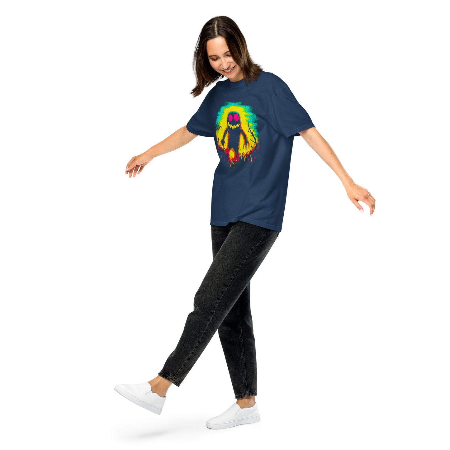 NEON Halloween-Kollektion 2024 - No. 10 - Schweres textilgefärbtes Unisex-T-Shirt - in 4 Farben