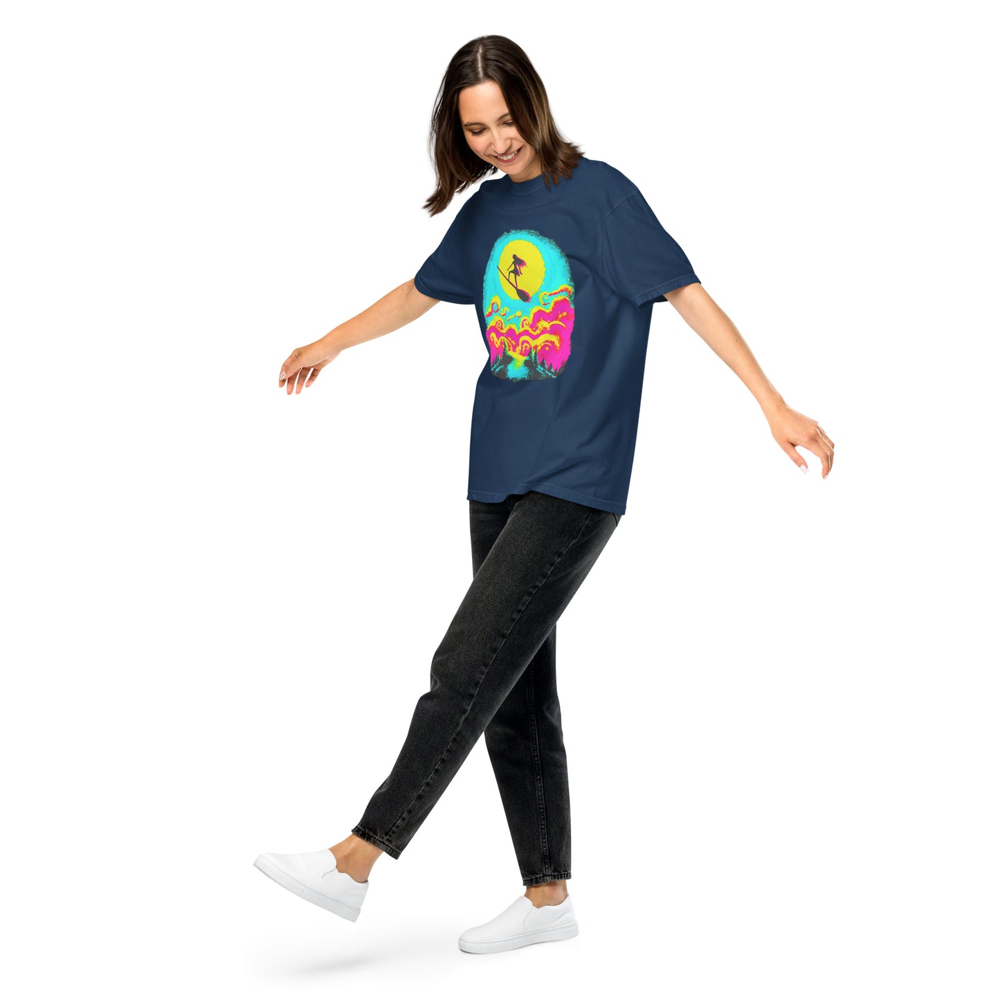 NEON Halloween-Kollektion 2024 - No. 11 - Schweres textilgefärbtes Unisex-T-Shirt - in 6 Farben