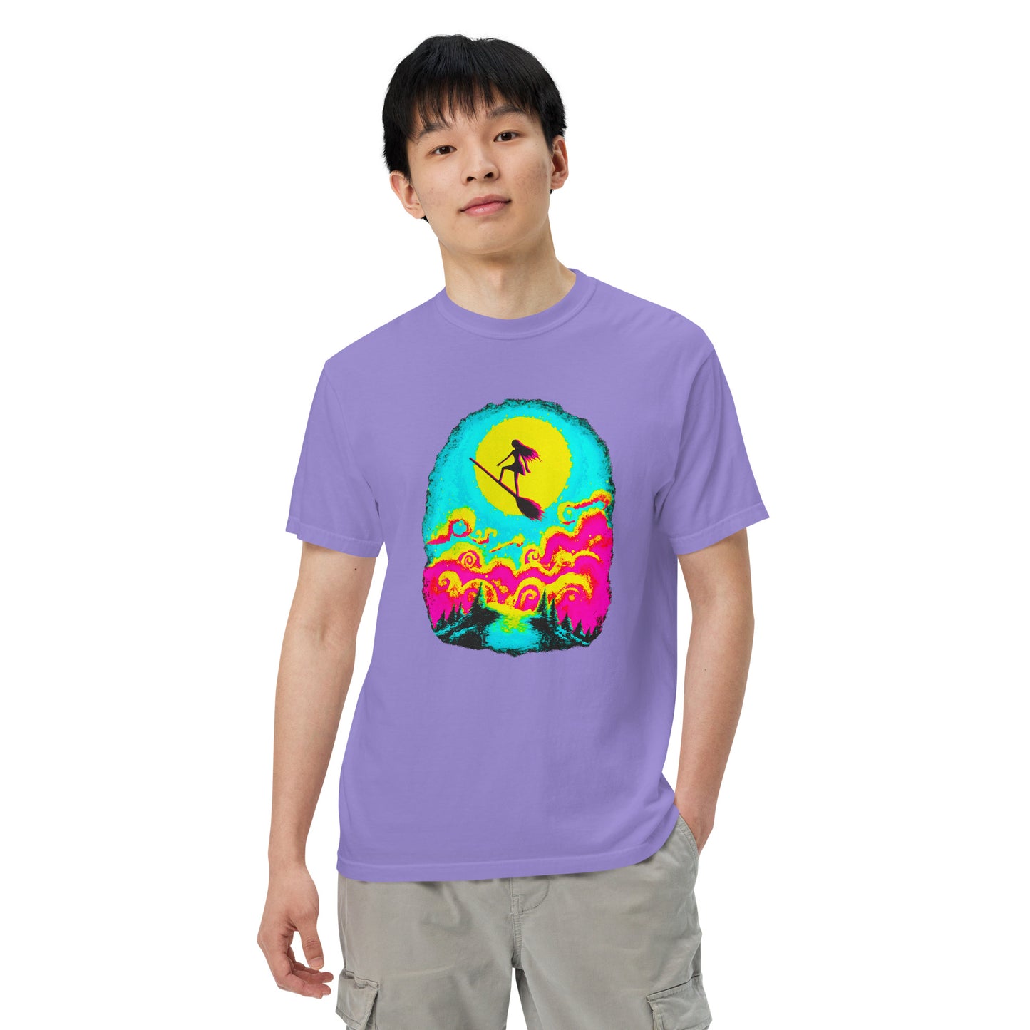 NEON Halloween-Kollektion 2024 - No. 11 - Schweres textilgefärbtes Unisex-T-Shirt - in 6 Farben