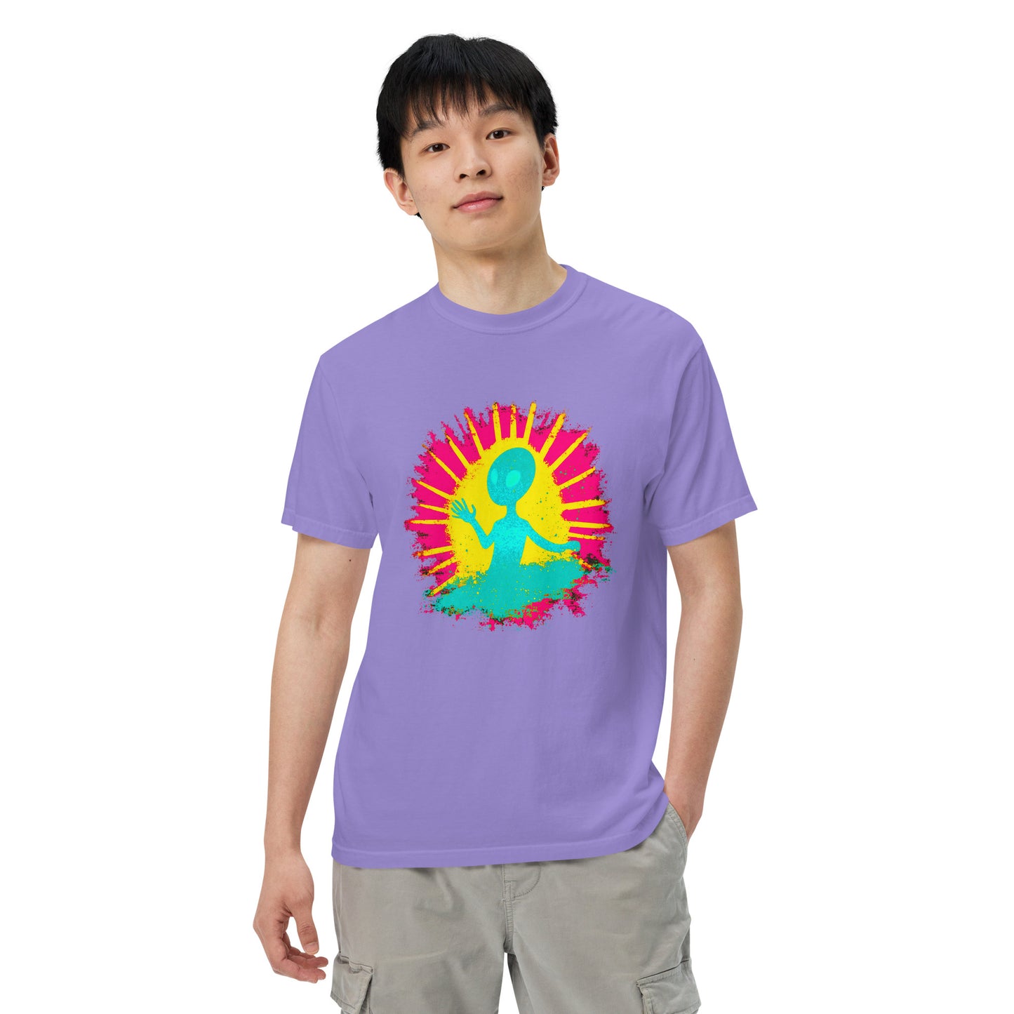 NEON Halloween-Kollektion 2024 - No. 12 - Schweres textilgefärbtes Unisex-T-Shirt - in 6 Farben