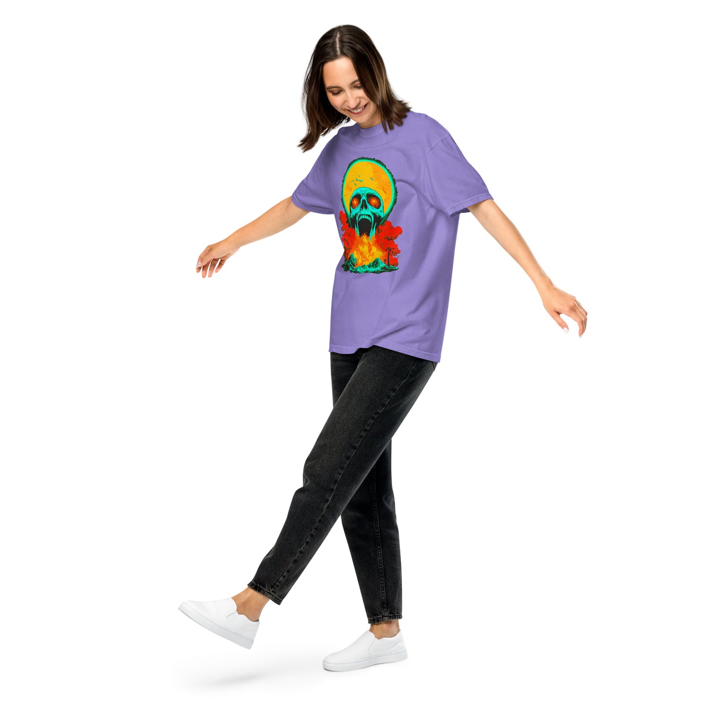 NEON Halloween-Kollektion 2024 - No. 05 - Schweres textilgefärbtes Unisex-T-Shirt - in 6 Farben