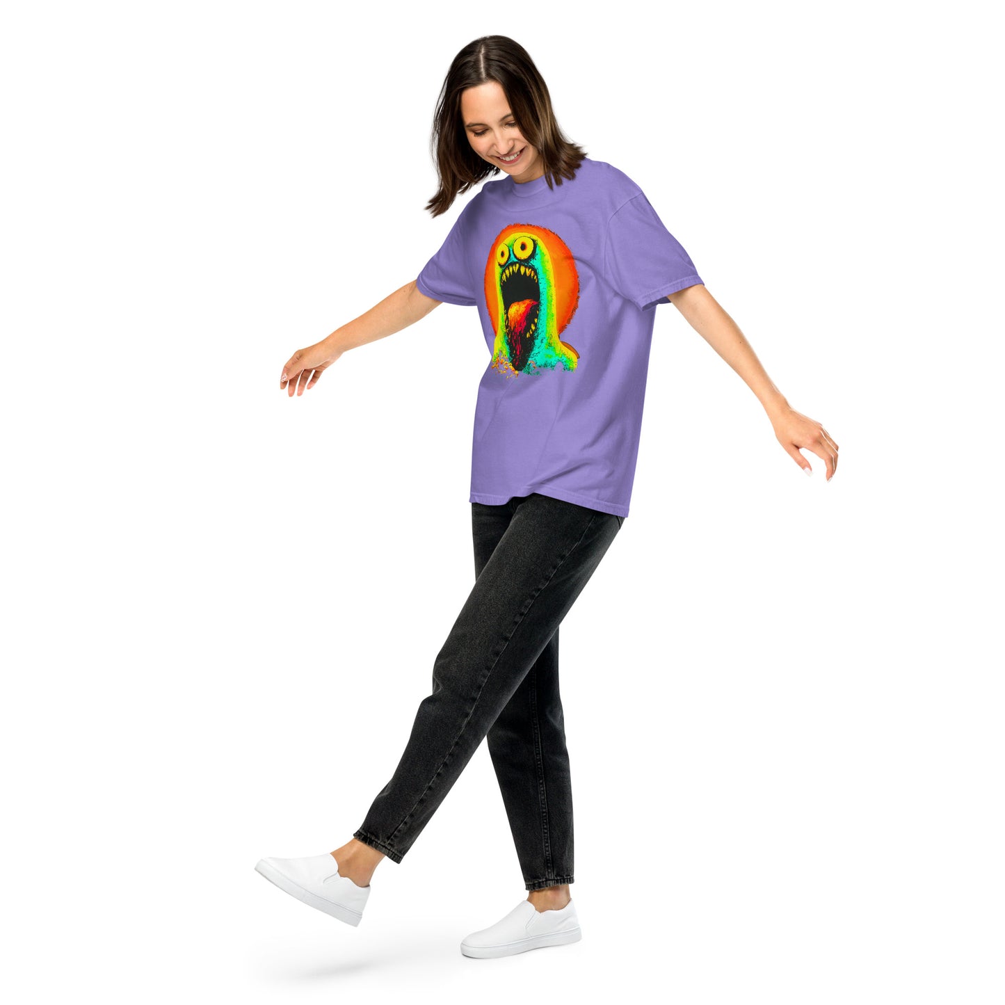 NEON Halloween-Kollektion 2024 - No. 06 - Schweres textilgefärbtes Unisex-T-Shirt - in 6 Farben