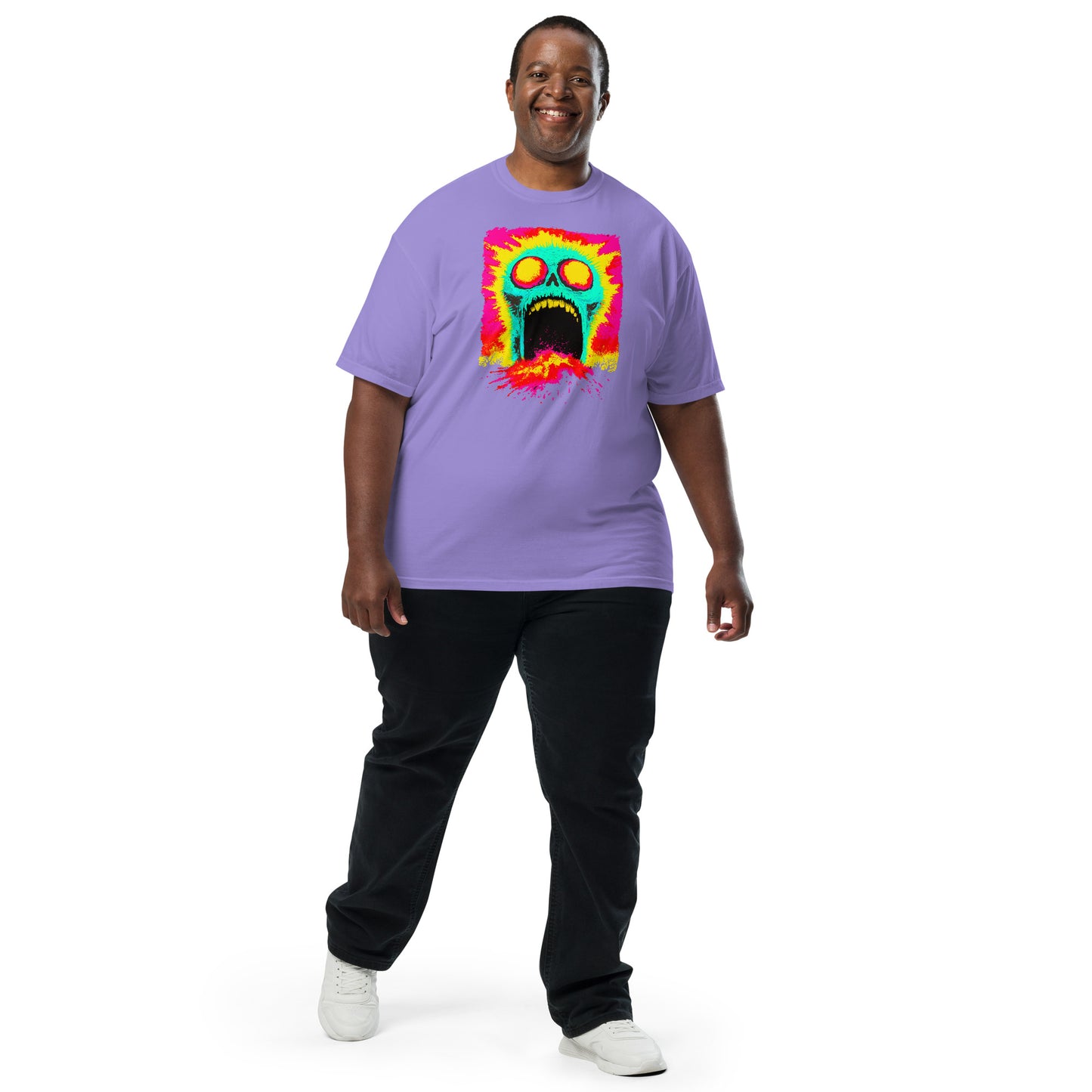 NEON Halloween-Kollektion 2024 - No. 07 - Schweres textilgefärbtes Unisex-T-Shirt - in 4 Farben