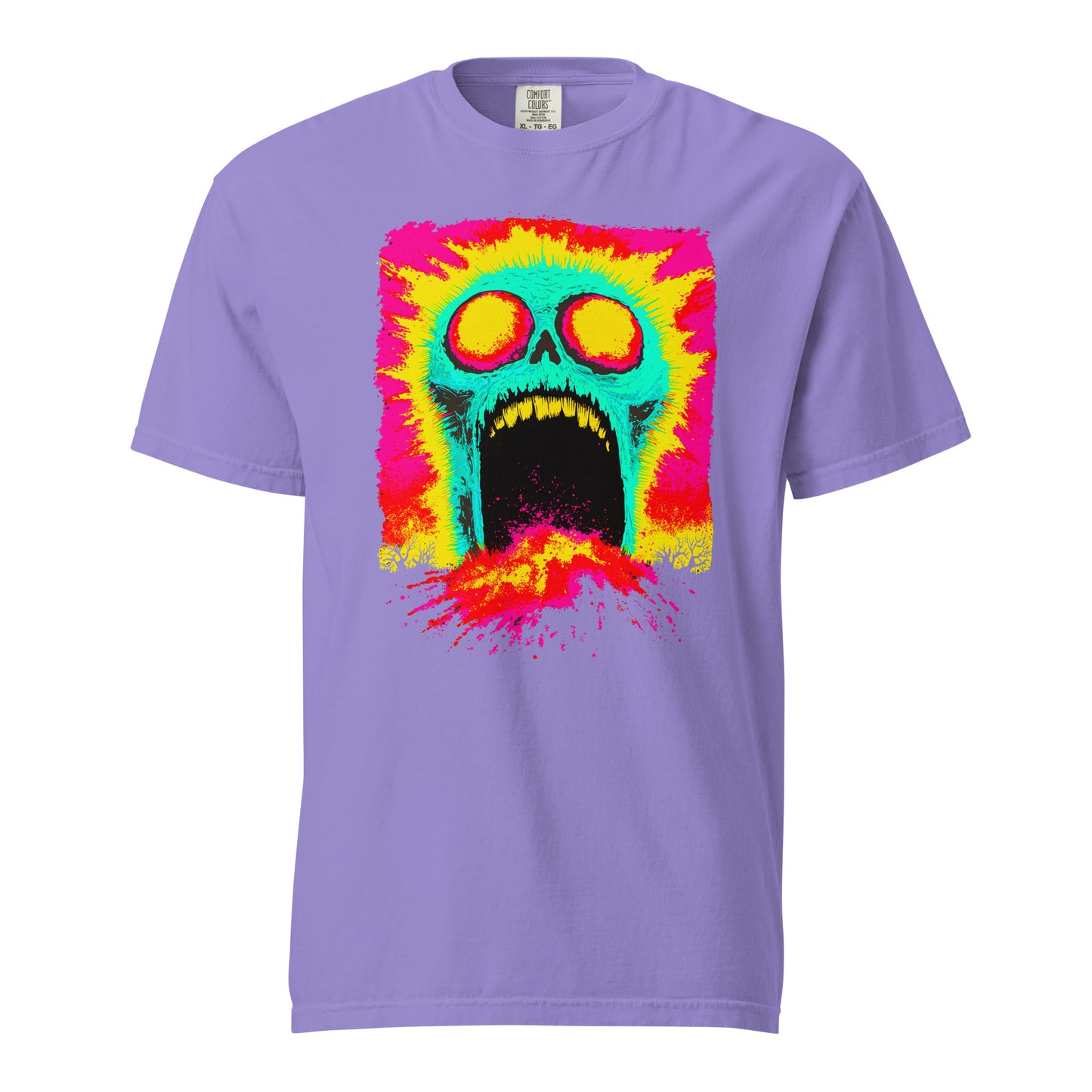 NEON Halloween-Kollektion 2024 - No. 07 - Schweres textilgefärbtes Unisex-T-Shirt - in 4 Farben