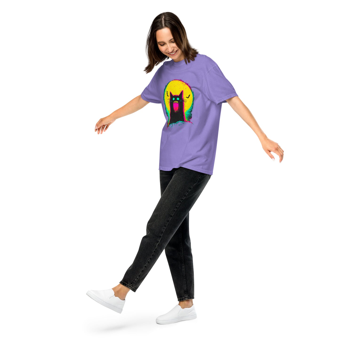 NEON Halloween-Kollektion 2024 - No. 09 - Schweres textilgefärbtes Unisex-T-Shirt - in 6 Farben