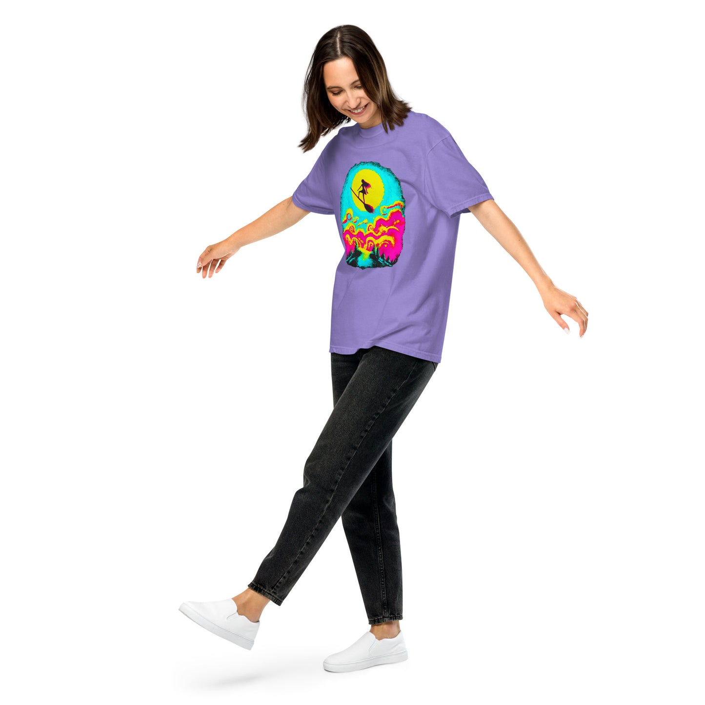 NEON Halloween-Kollektion 2024 - No. 11 - Schweres textilgefärbtes Unisex-T-Shirt - in 6 Farben