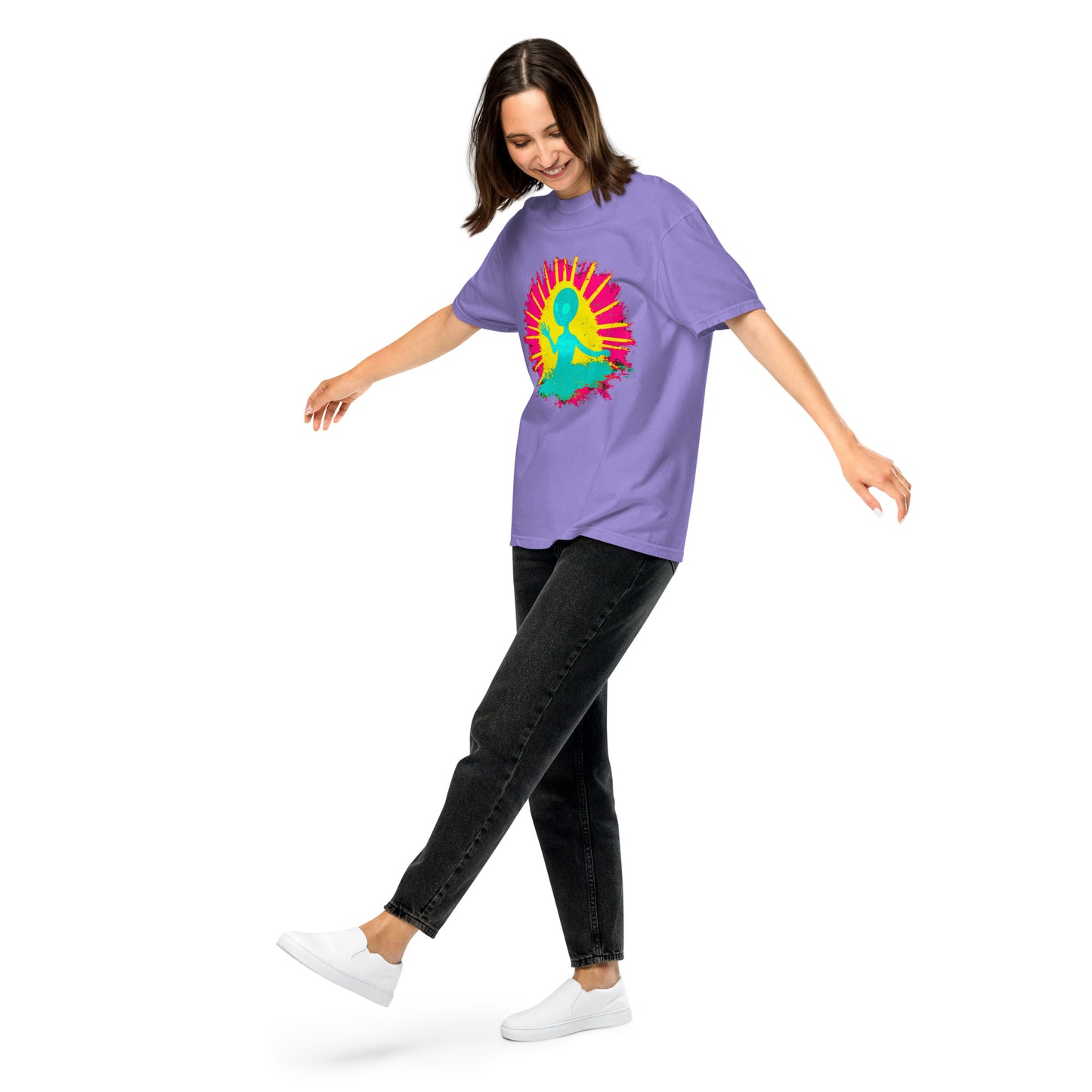 NEON Halloween-Kollektion 2024 - No. 12 - Schweres textilgefärbtes Unisex-T-Shirt - in 6 Farben