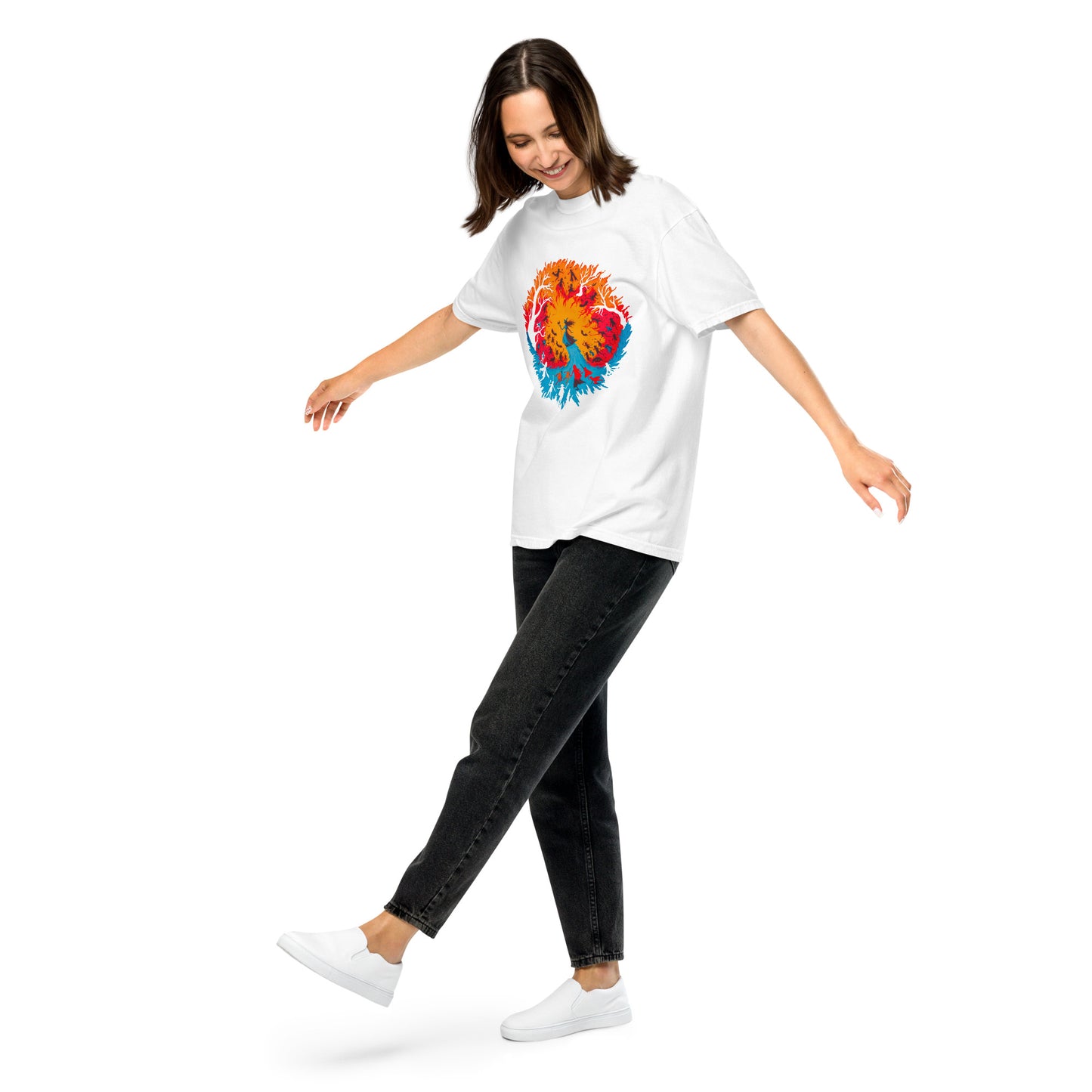 Halloween-Kollektion 2024 - No. B 1 - Schweres textilgefärbtes Unisex-T-Shirt - in 6 Farben