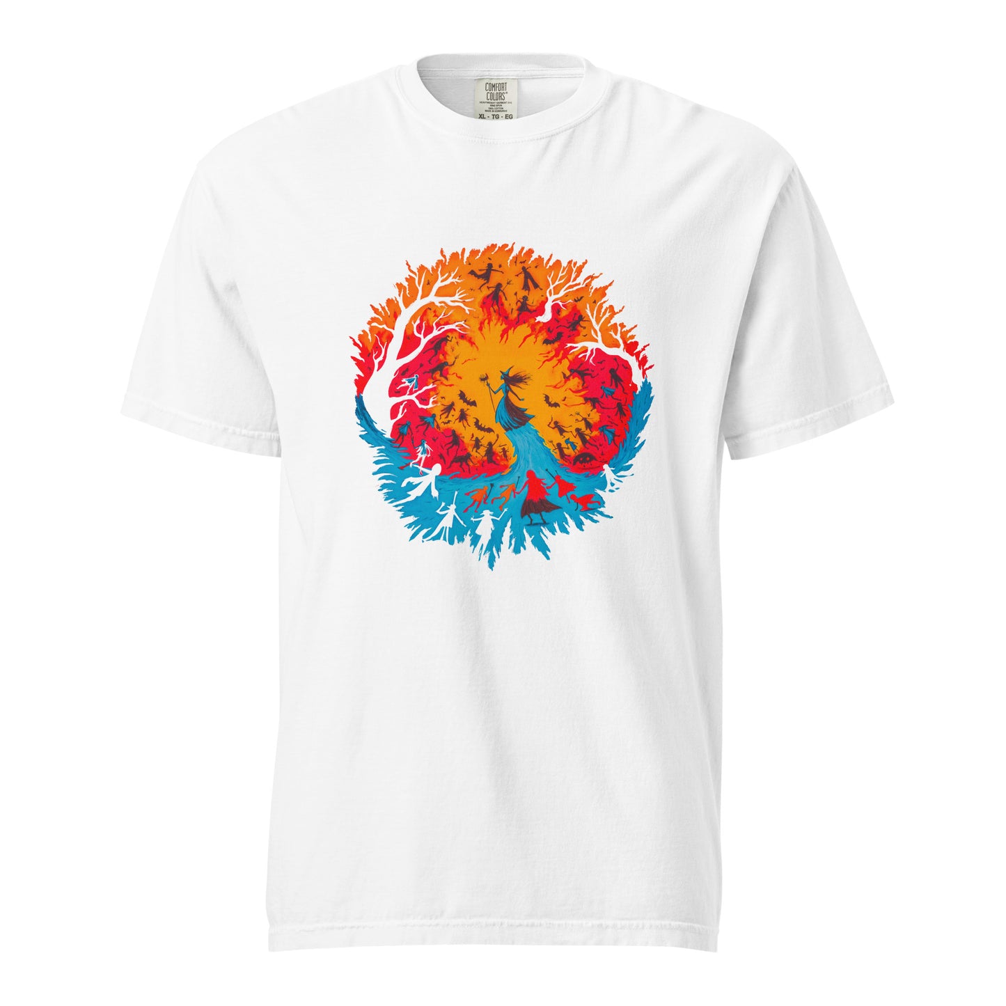 Halloween-Kollektion 2024 - No. B 1 - Schweres textilgefärbtes Unisex-T-Shirt - in 6 Farben