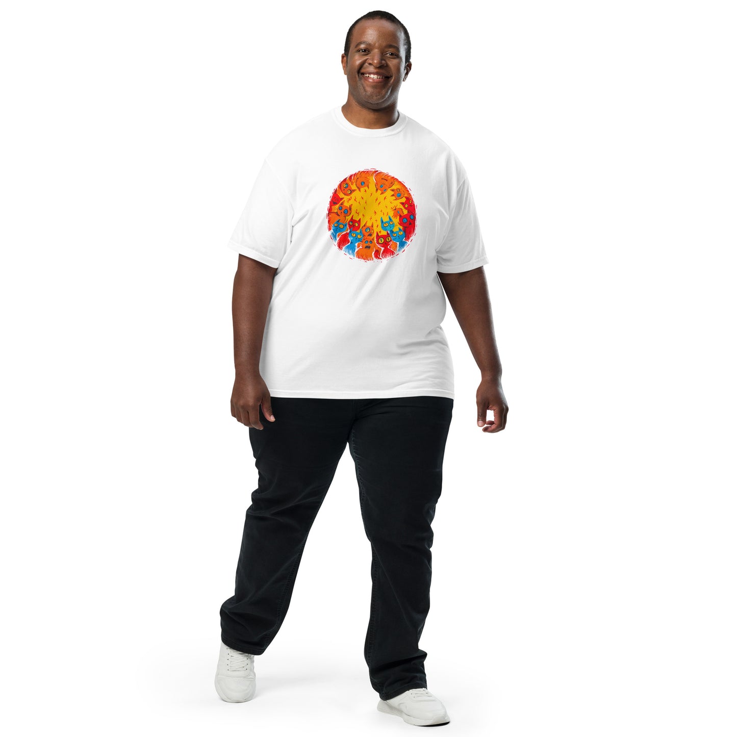 Halloween-Kollektion 2024 - No. B 4 - Schweres textilgefärbtes Unisex-T-Shirt - in 6 Farben