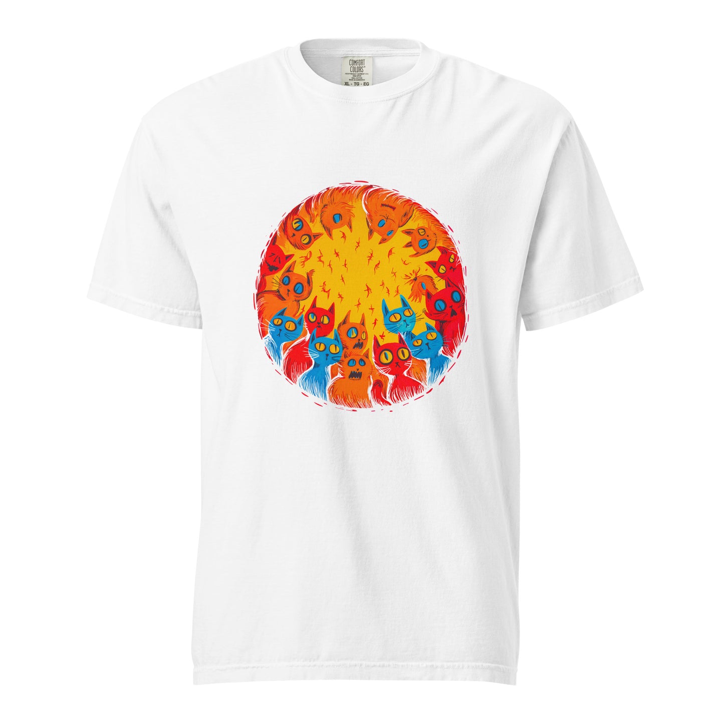 Halloween-Kollektion 2024 - No. B 4 - Schweres textilgefärbtes Unisex-T-Shirt - in 6 Farben