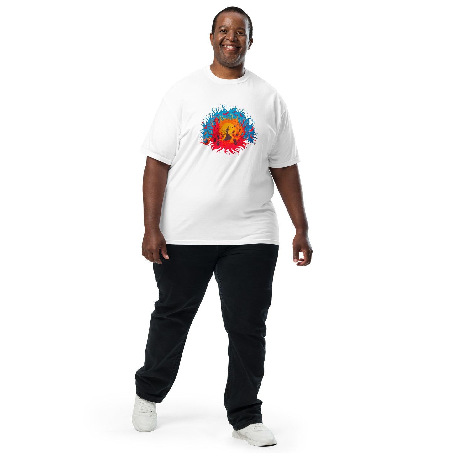 Halloween-Kollektion 2024 - No. B 5 - Schweres textilgefärbtes Unisex-T-Shirt - in 6 Farben