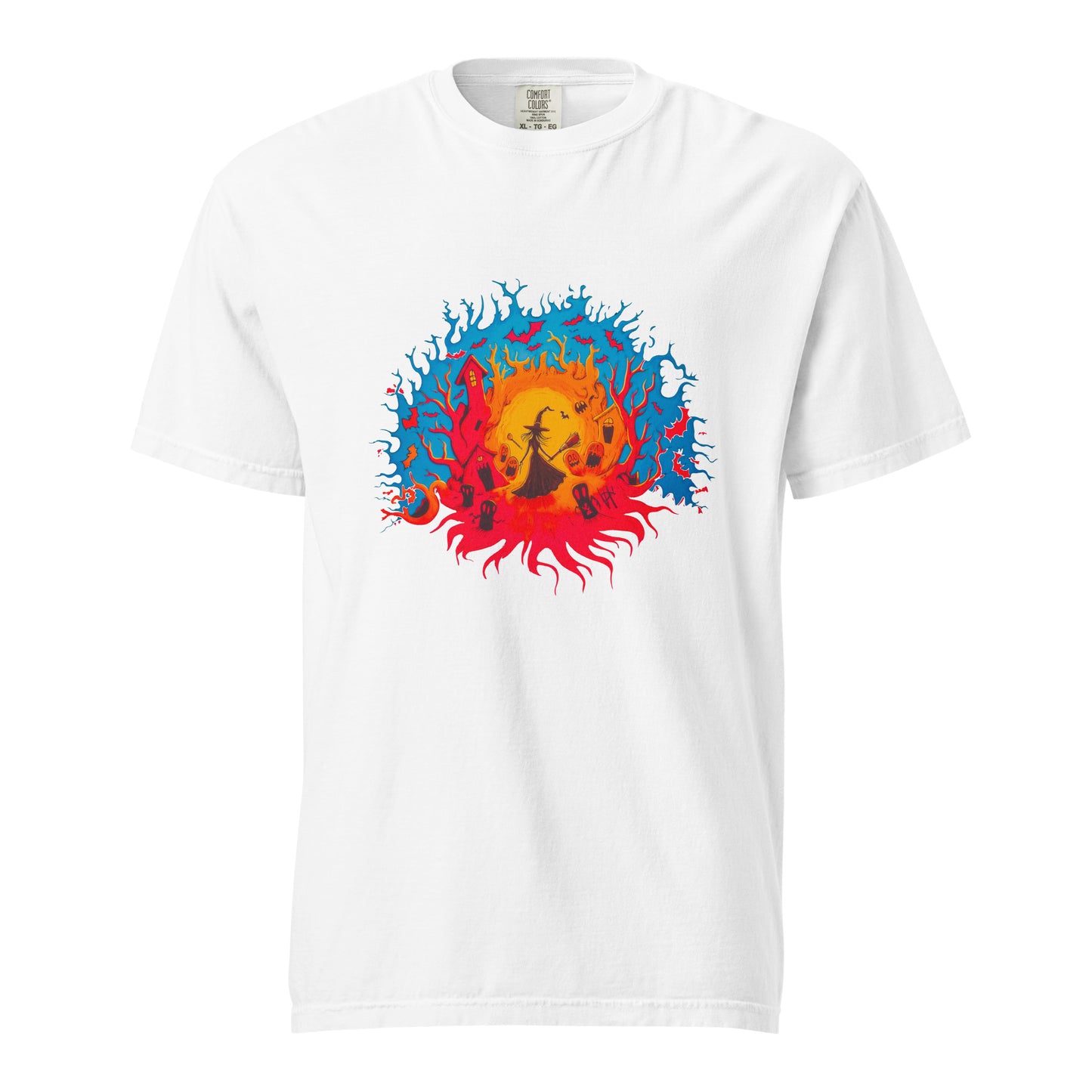 Halloween-Kollektion 2024 - No. B 5 - Schweres textilgefärbtes Unisex-T-Shirt - in 6 Farben